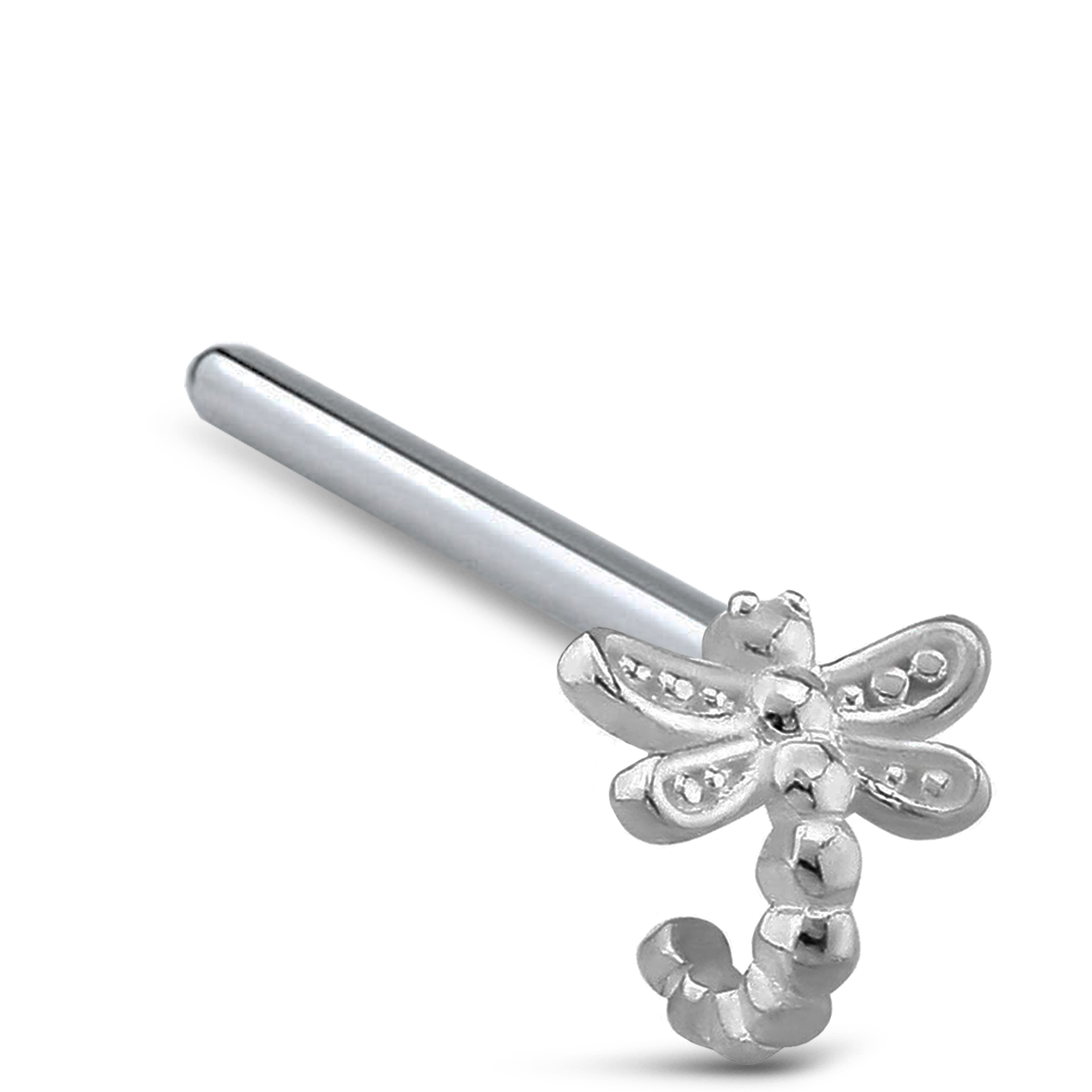 Dragonfly Nose Hugger Stud Ring 316L Surgical Steel 20G