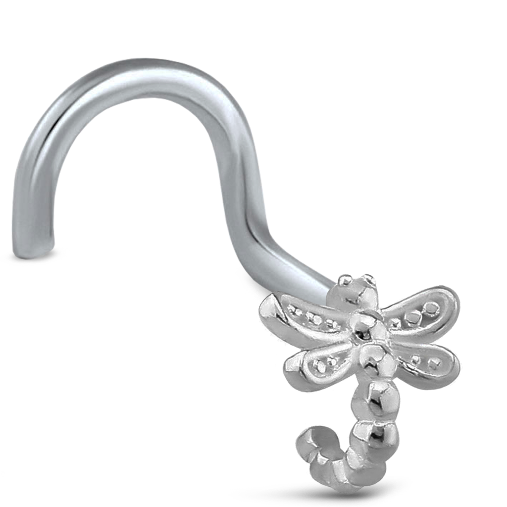 Surgical Steel Dragonfly Nose Hugger Right Nose Screw