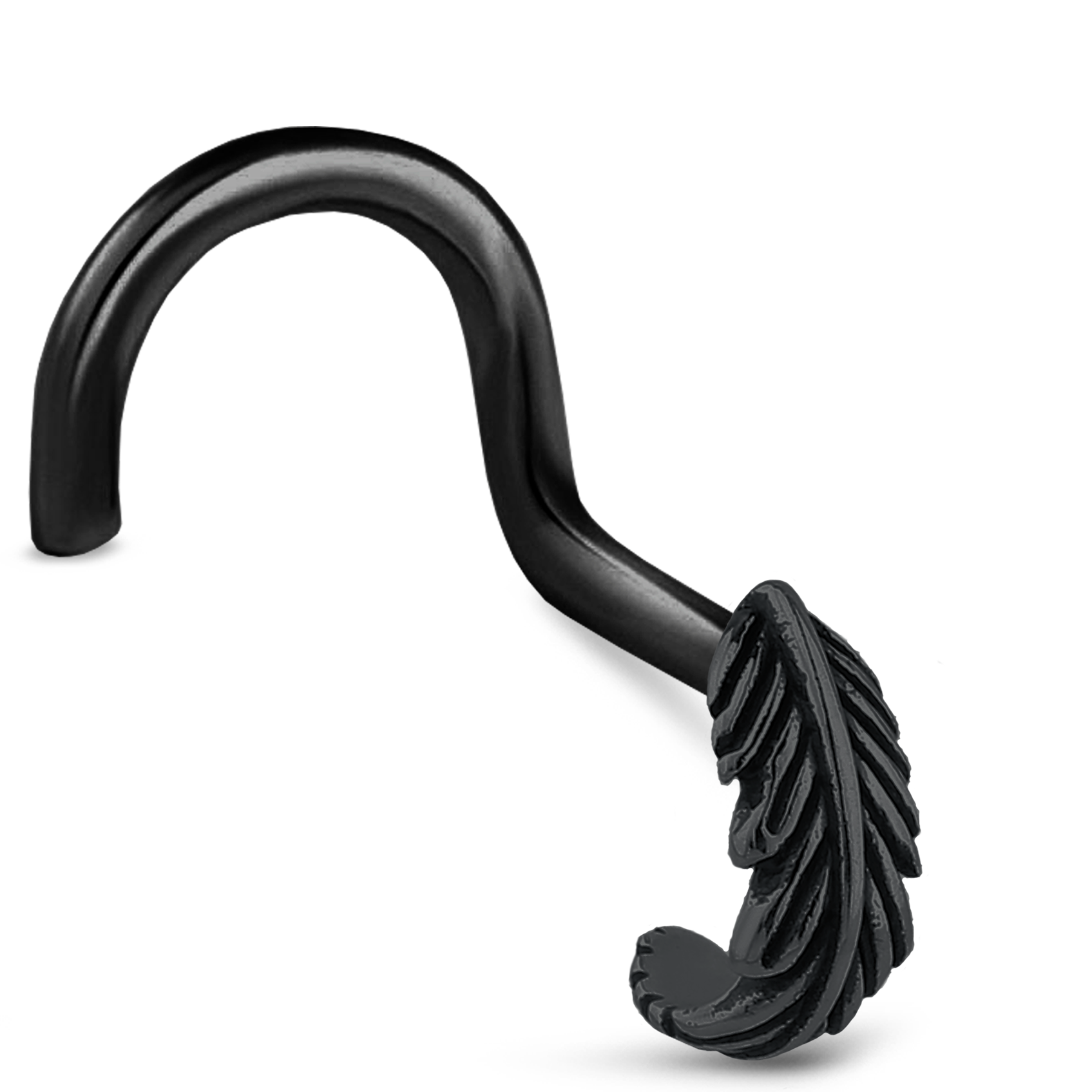 Feather Nose Hugger 316L Surgical Steel 20G