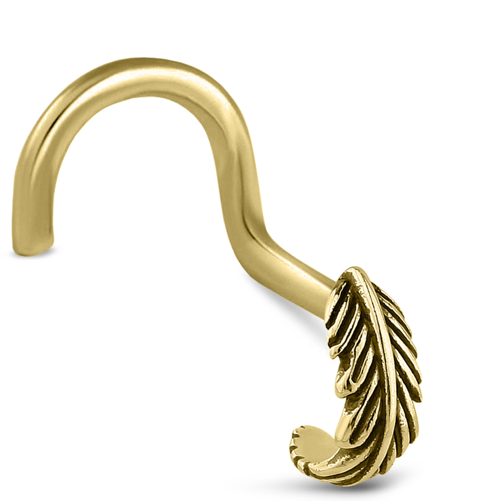 Feather Nose Hugger 316L Surgical Steel 20G