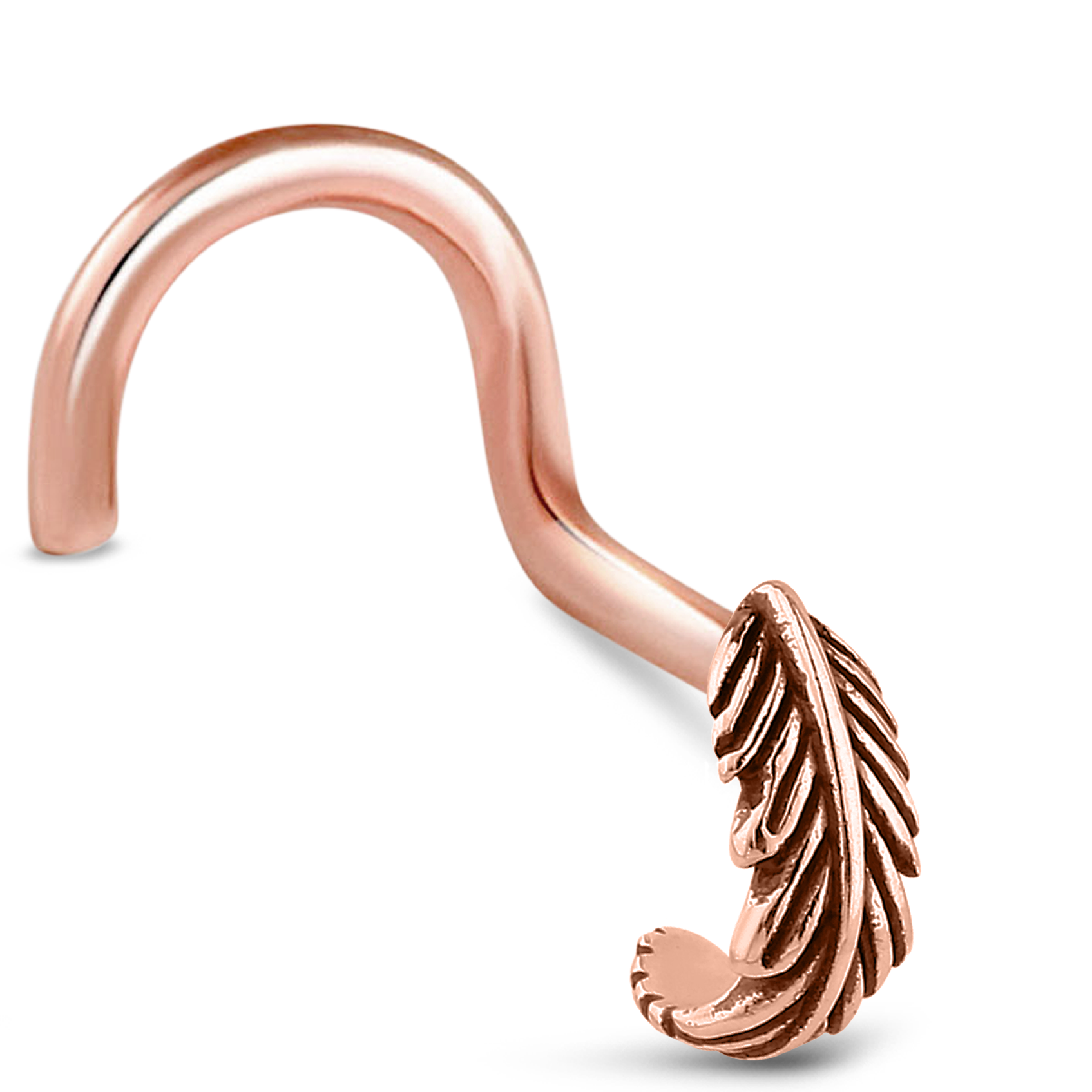 Feather Nose Hugger 316L Surgical Steel 20G