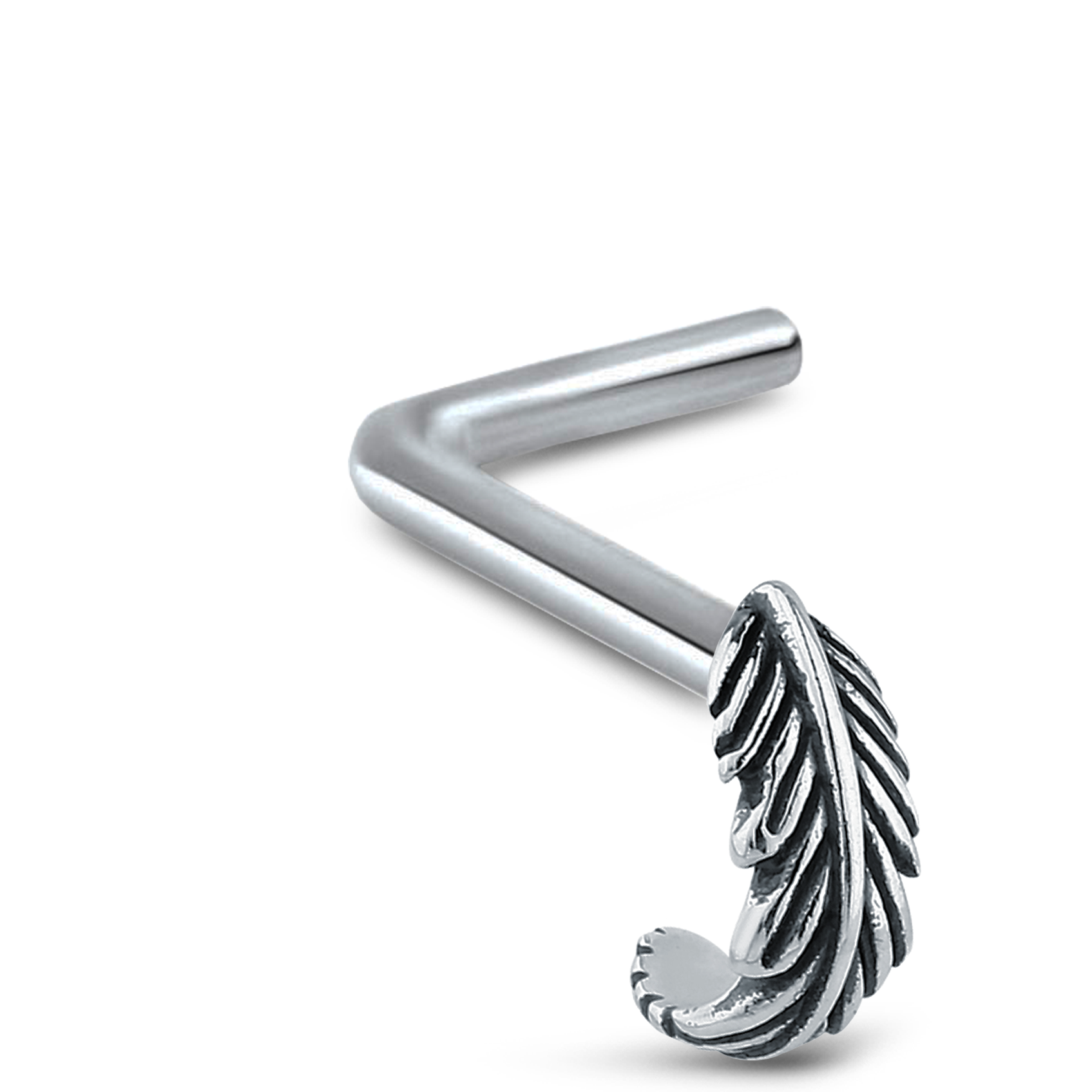 Feather Nose Hugger 316L Surgical Steel 20G