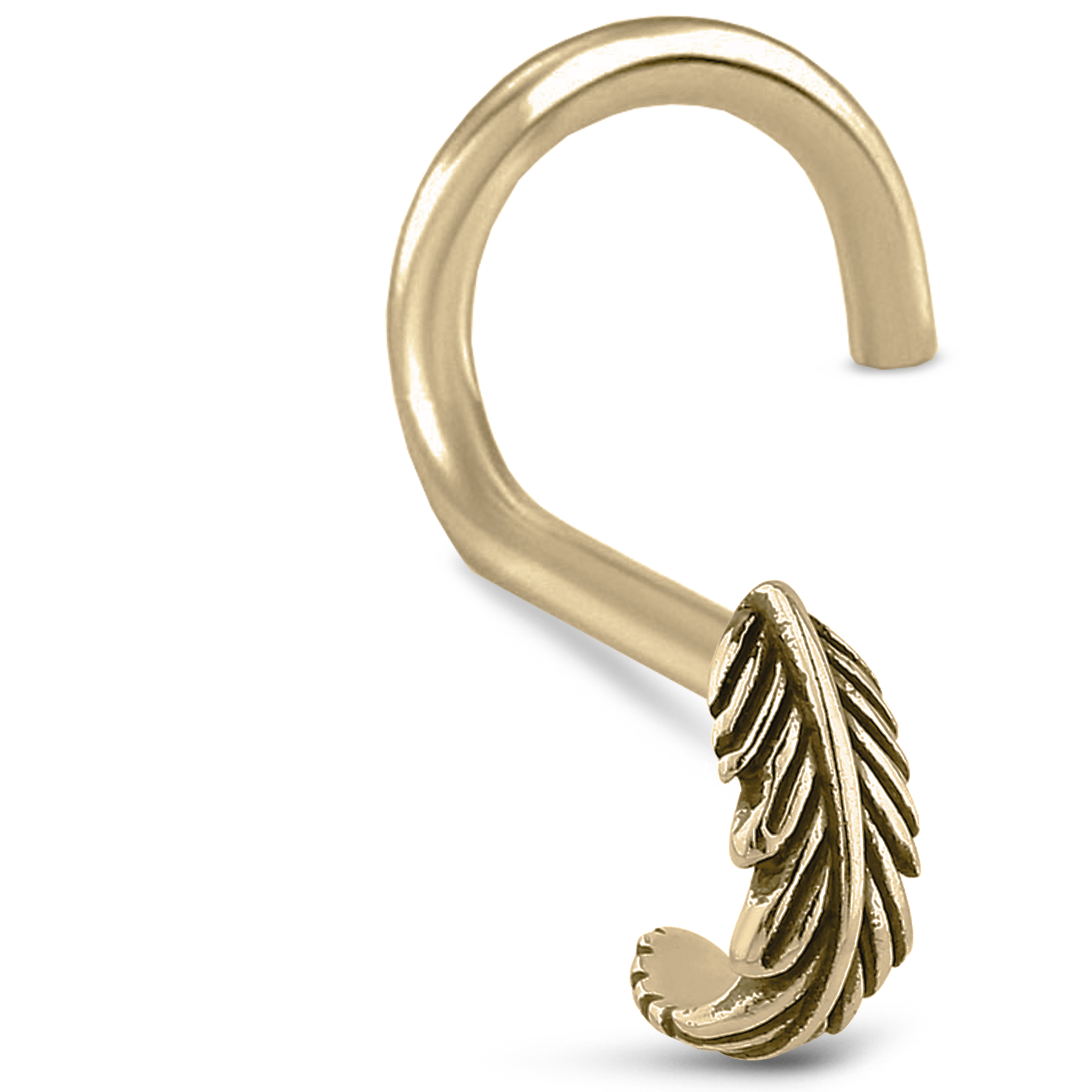 Feather Nose Hugger 316L Surgical Steel 20G