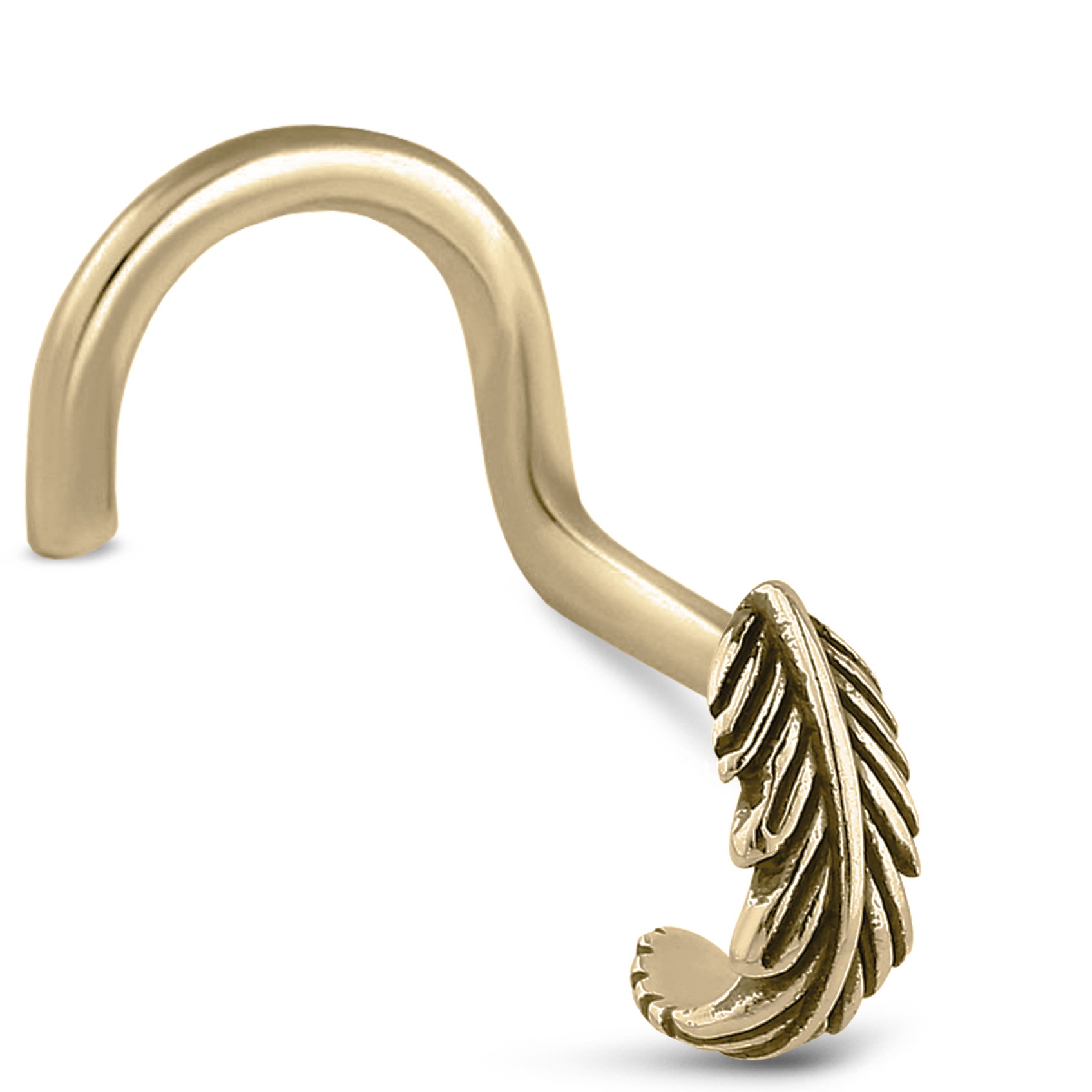 Feather Nose Hugger 316L Surgical Steel 20G