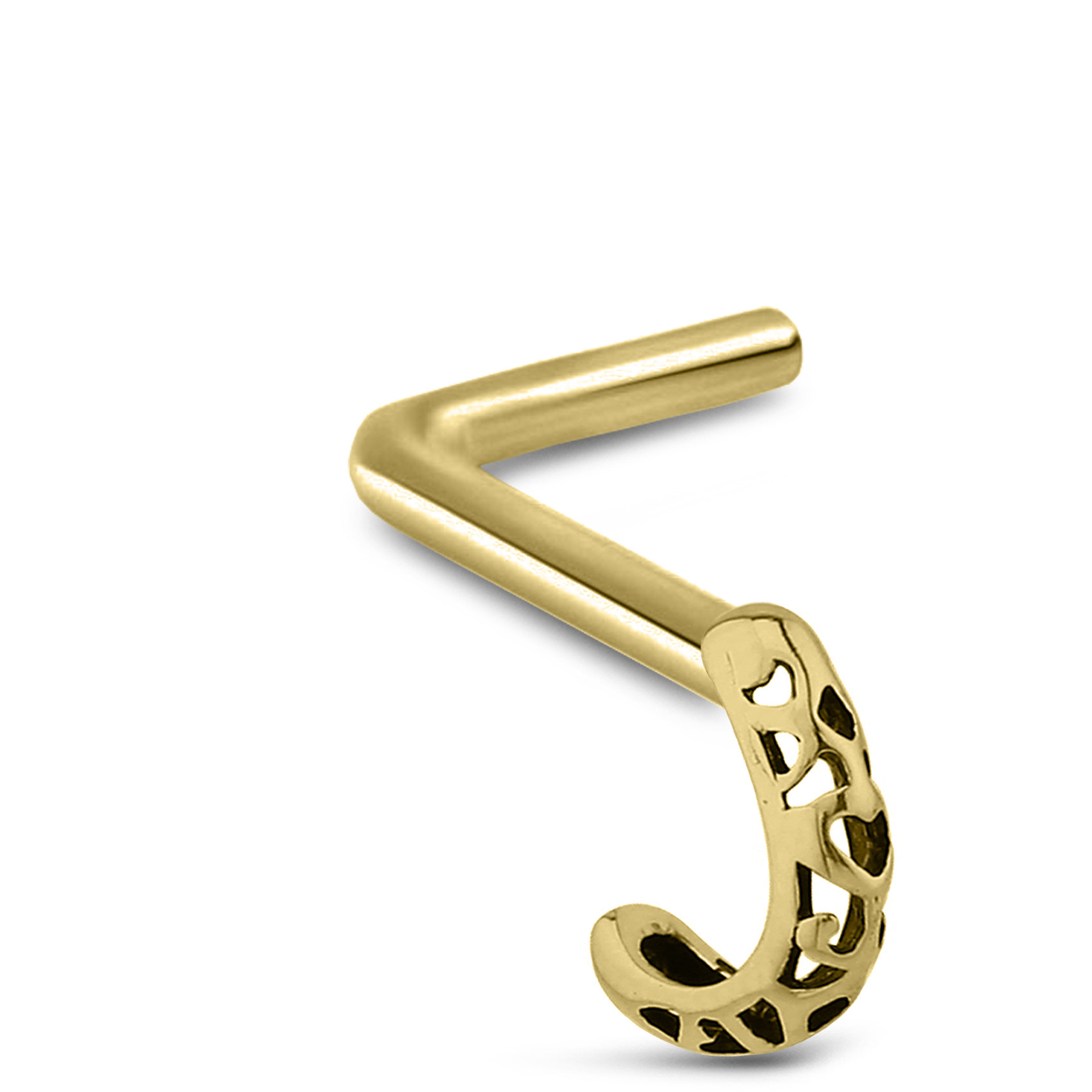 Hollow Nose Hugger Stud Ring 316L Surgical Steel