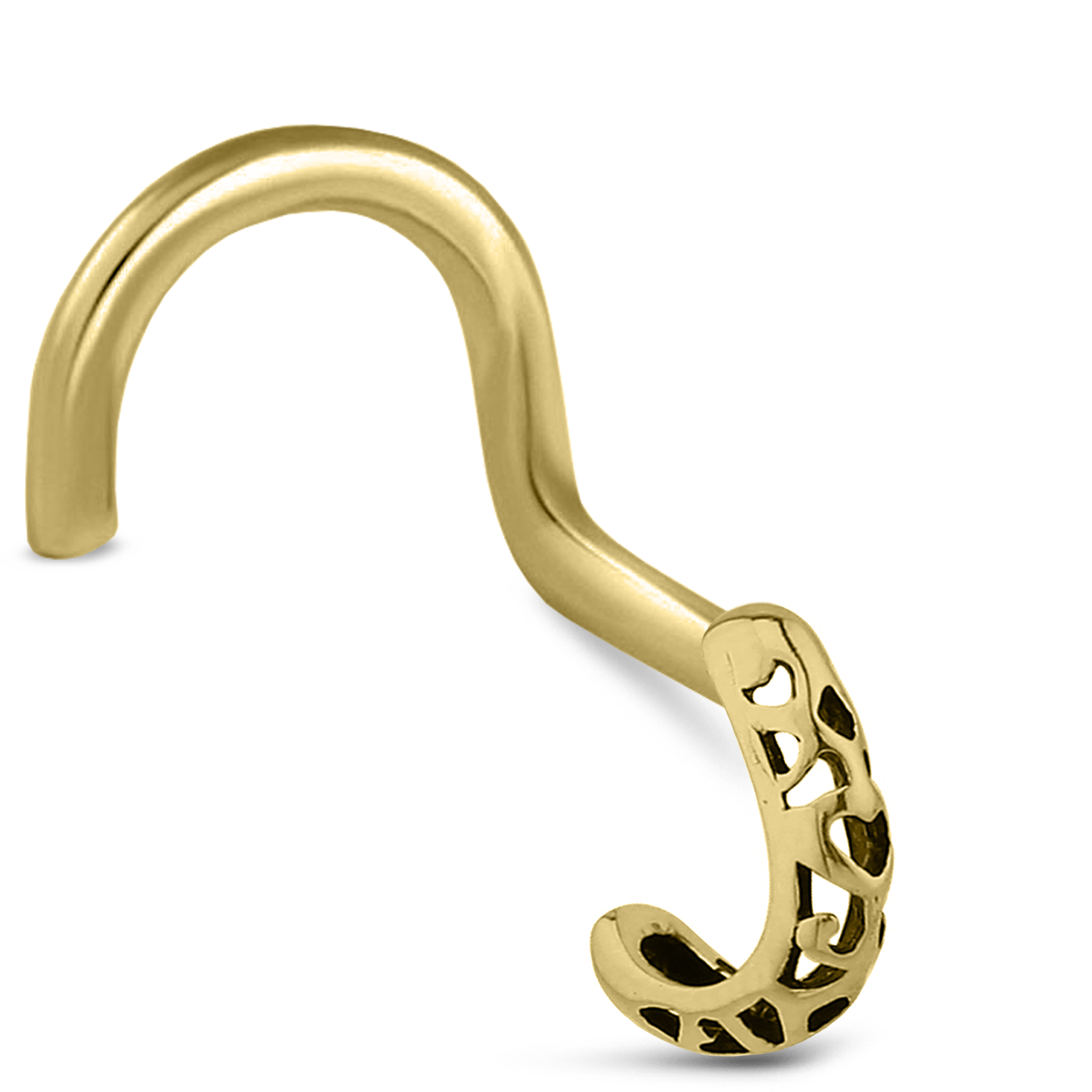 Hollow Nose Hugger Stud Ring 316L Surgical Steel