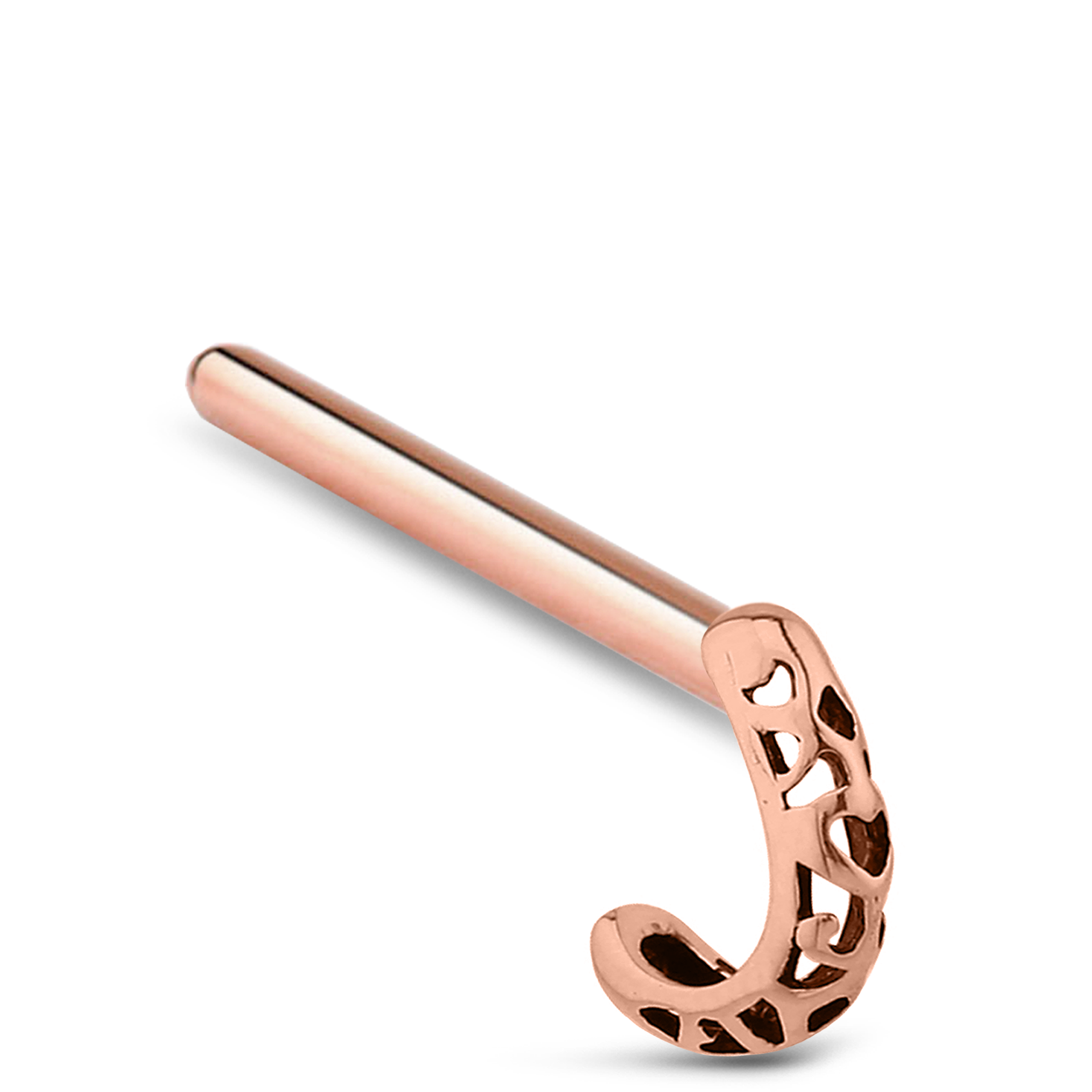 Hollow Nose Hugger Stud Ring 316L Surgical Steel