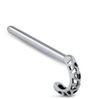 Surgical Steel Hollow pattern Nose Hugger 15mm Straight