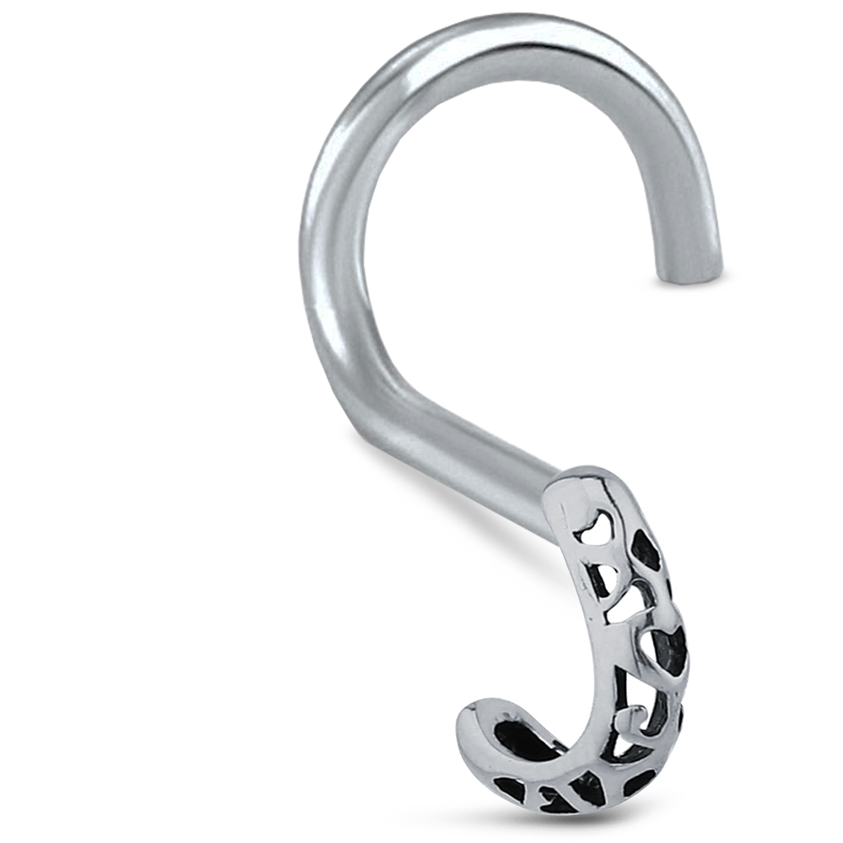Hollow Nose Hugger Stud Ring 316L Surgical Steel