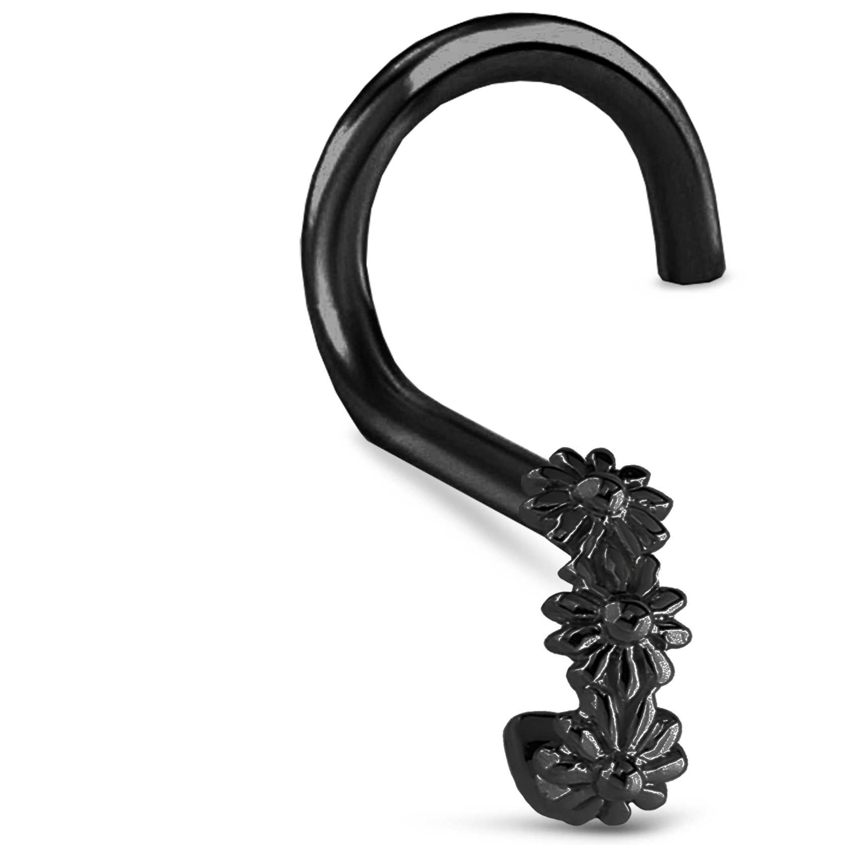 Flower Nose Hugger 316L Surgical Steel 20G