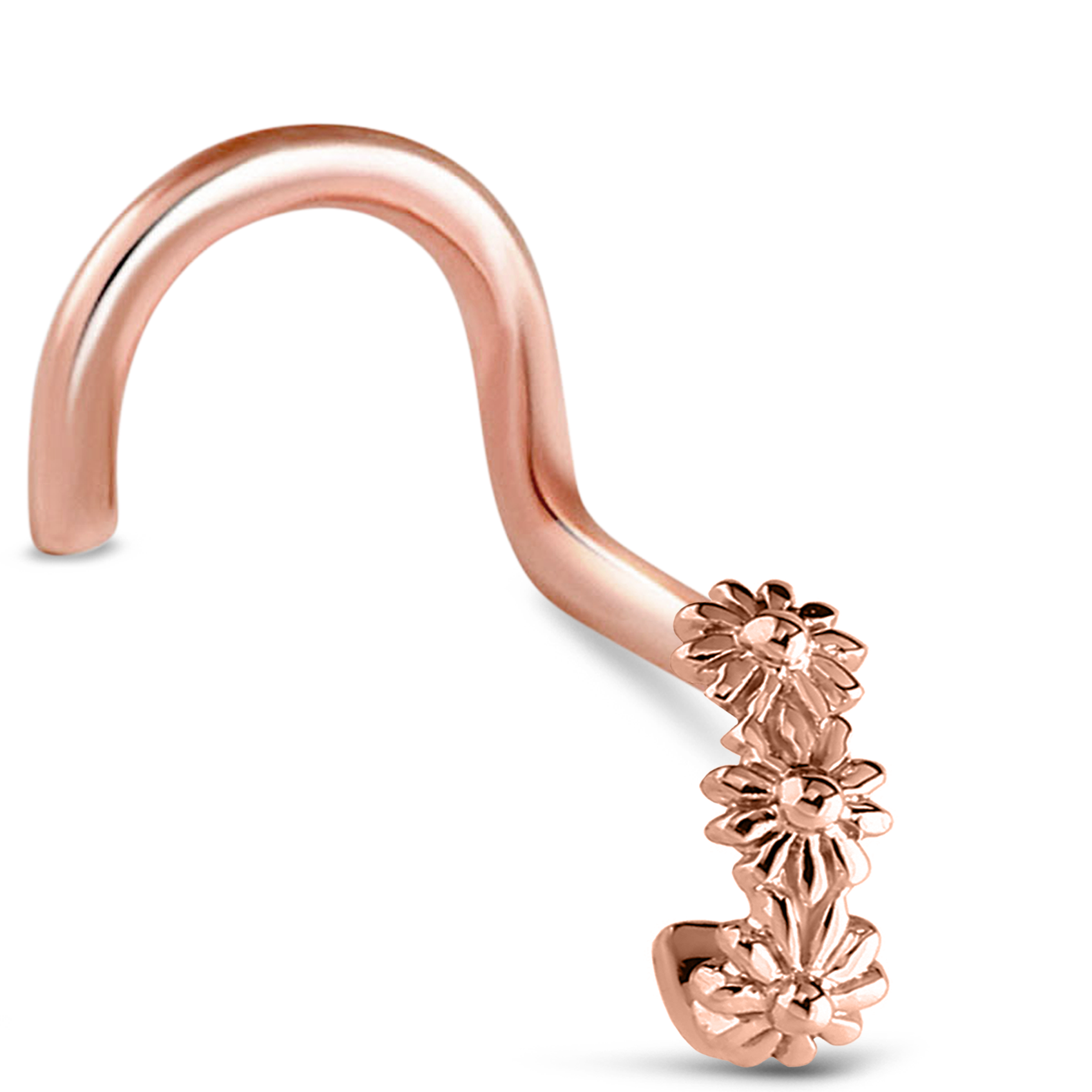 Flower Nose Hugger 316L Surgical Steel 20G