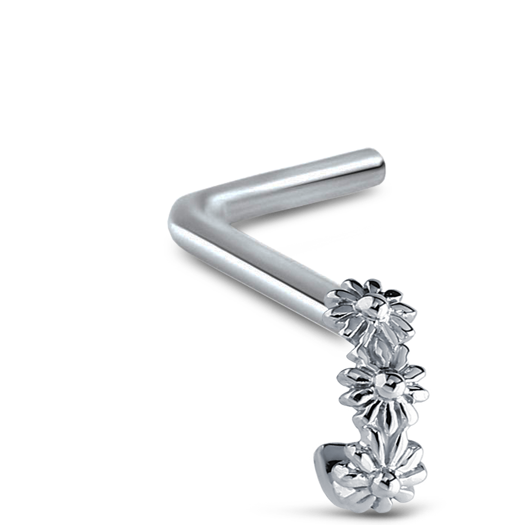 Flower Nose Hugger 316L Surgical Steel 20G