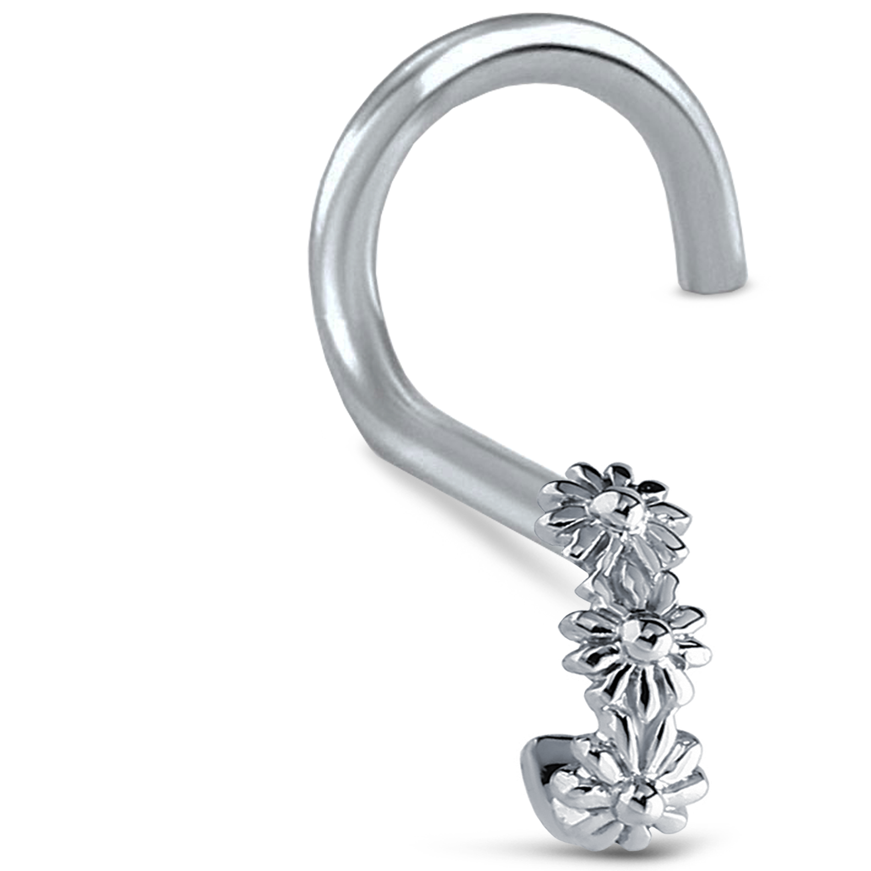 Flower Nose Hugger 316L Surgical Steel 20G