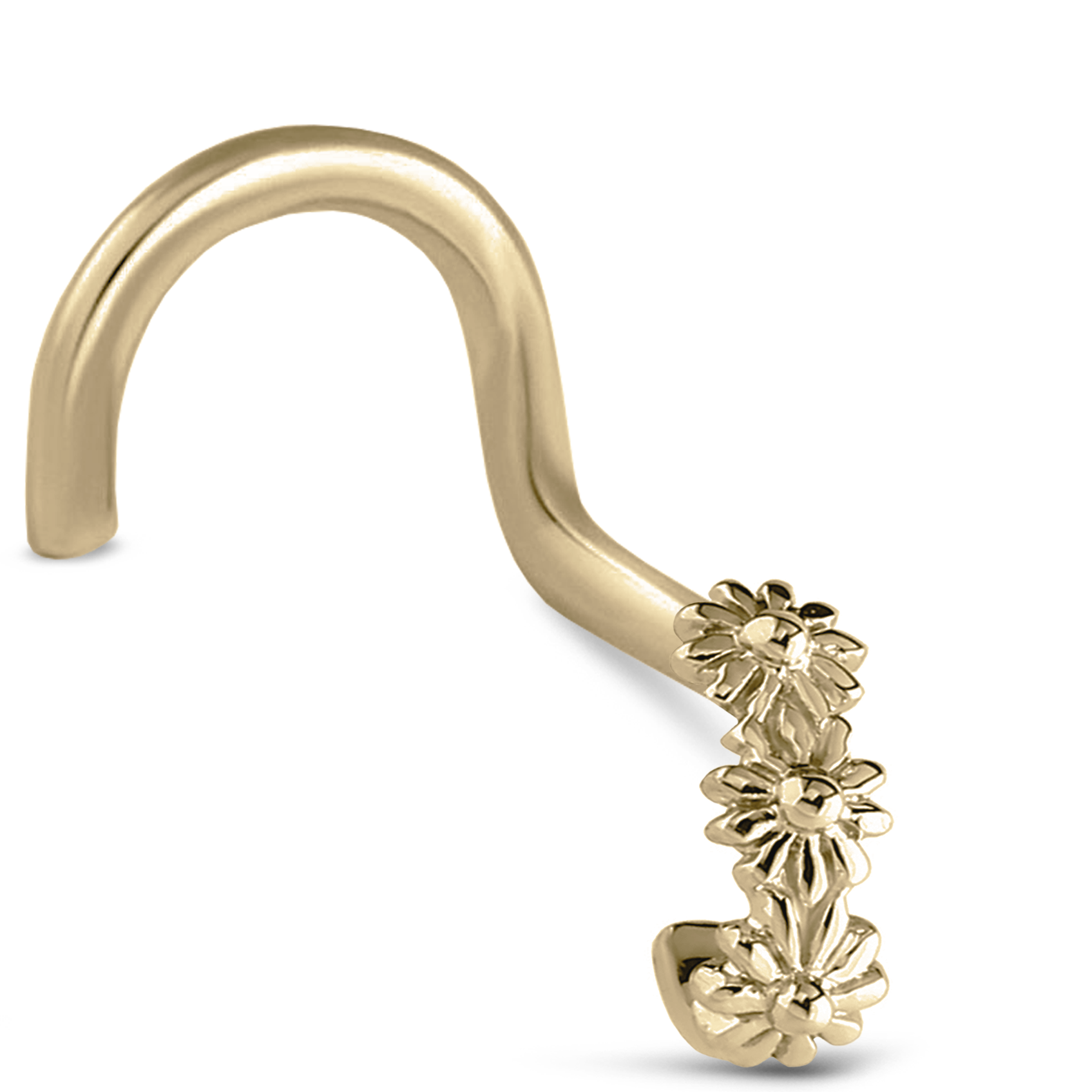 Flower Nose Hugger 316L Surgical Steel 20G