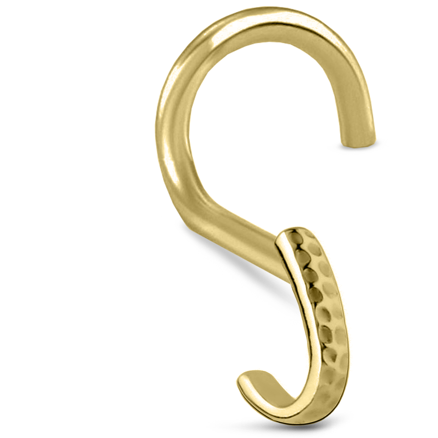 Hammered Nose Hugger Stud 316L Surgical Steel 20G