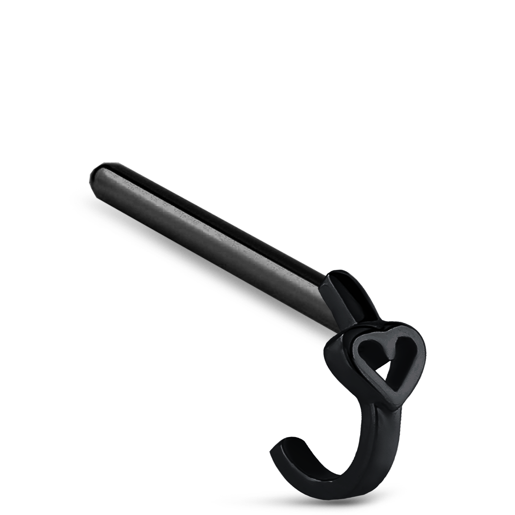 Hollow Heart Nose Hugger Stud 316L Surgical Steel 20G