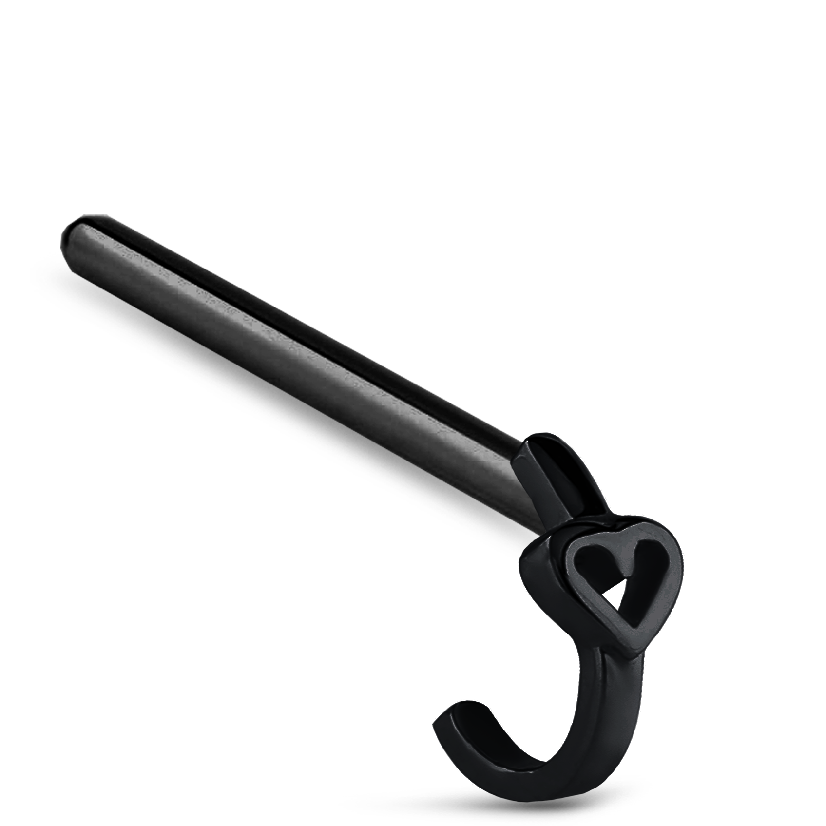 Hollow Heart Nose Hugger Stud 316L Surgical Steel 20G