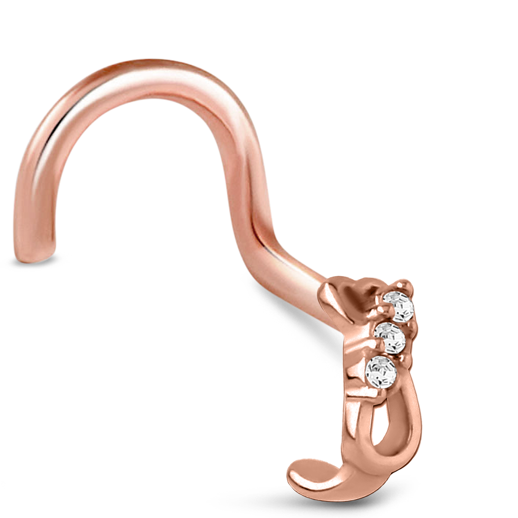 Heart Infinity Nose Hugger Stud 316L Surgical Steel 20G