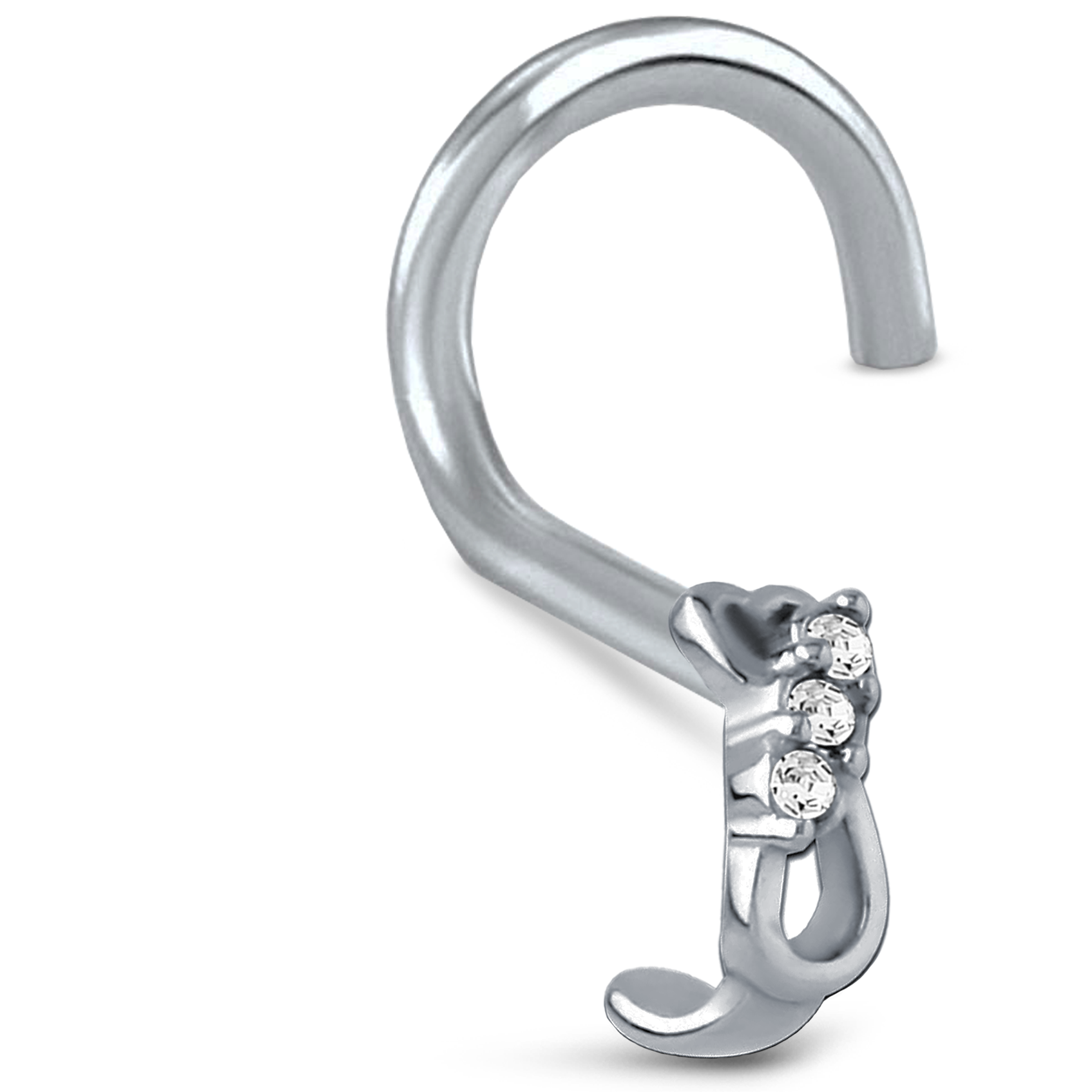 Heart Infinity Nose Hugger Stud 316L Surgical Steel 20G