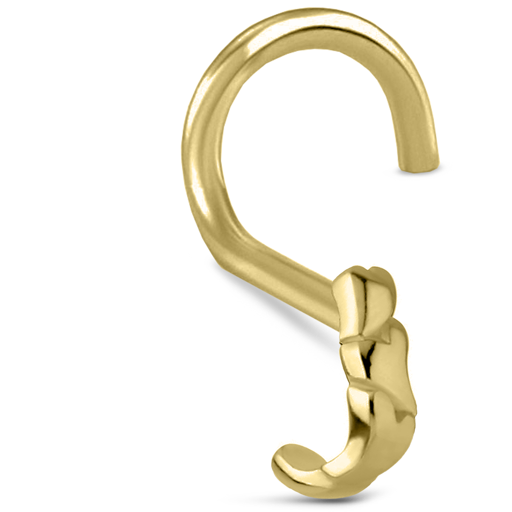 Hearts Nose Hugger Stud 316L Surgical Steel 20G