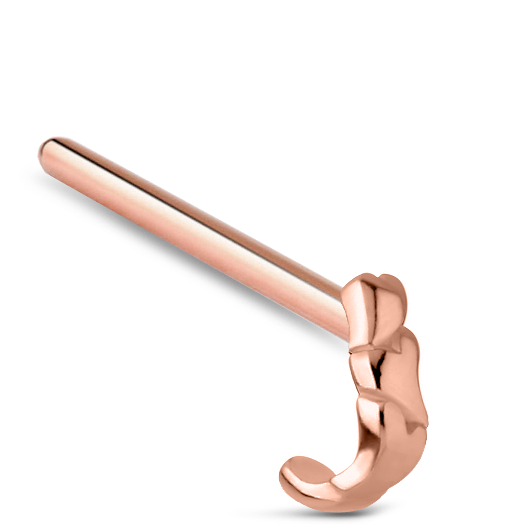 Hearts Nose Hugger Stud 316L Surgical Steel 20G