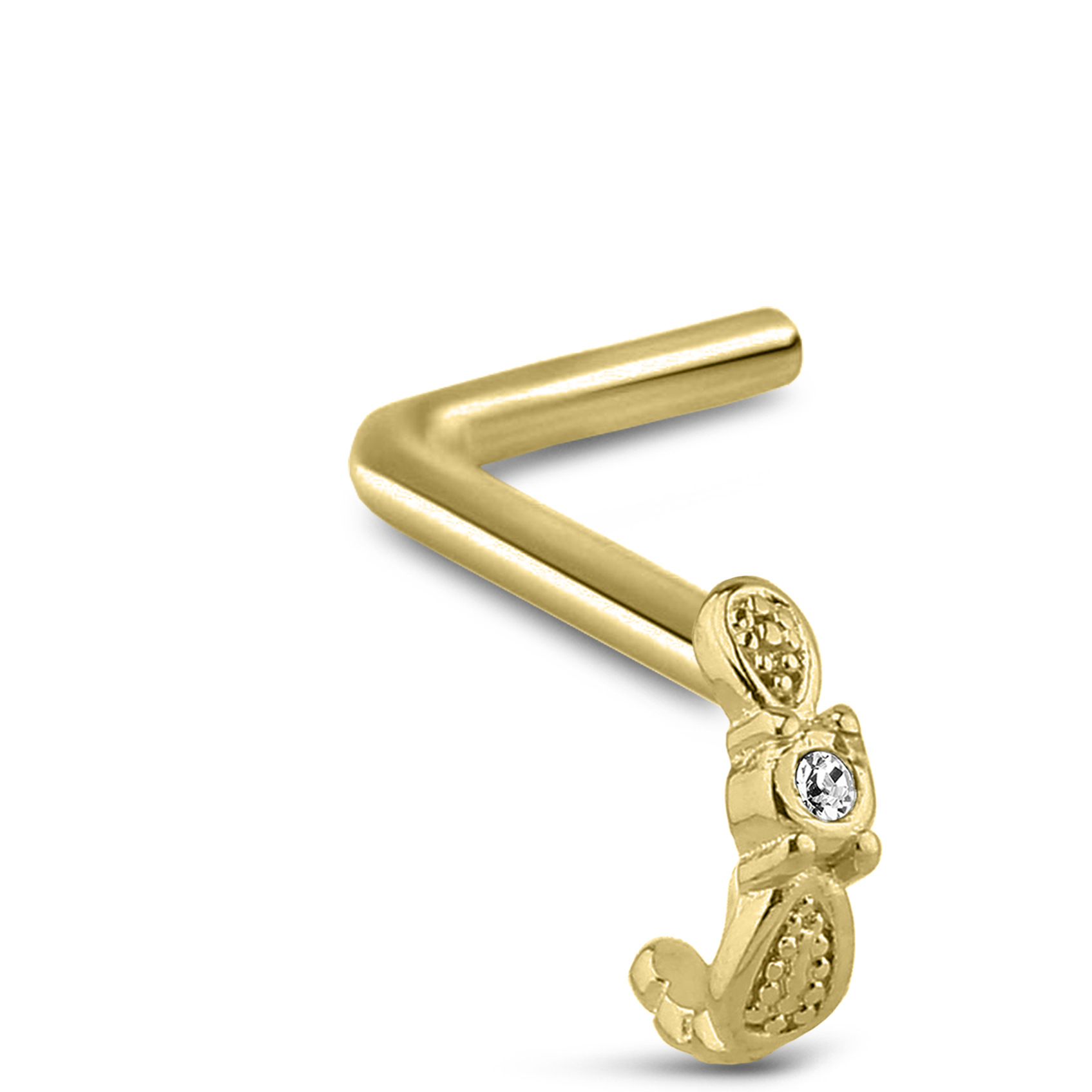 Wing Nose Hugger 316L Surgical Steel Stud 20G