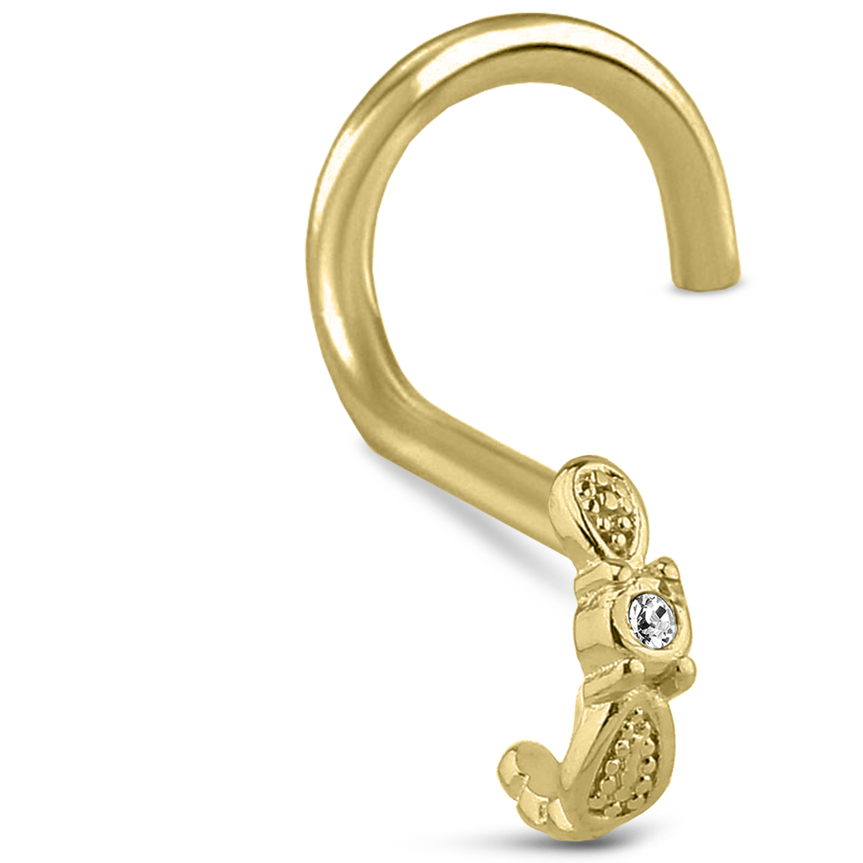 Wing Nose Hugger 316L Surgical Steel Stud 20G