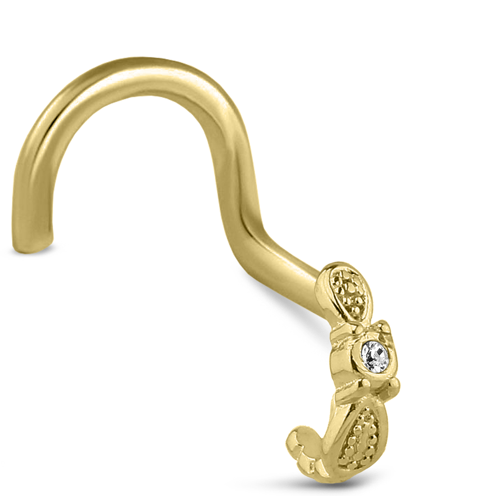 Wing Nose Hugger 316L Surgical Steel Stud 20G