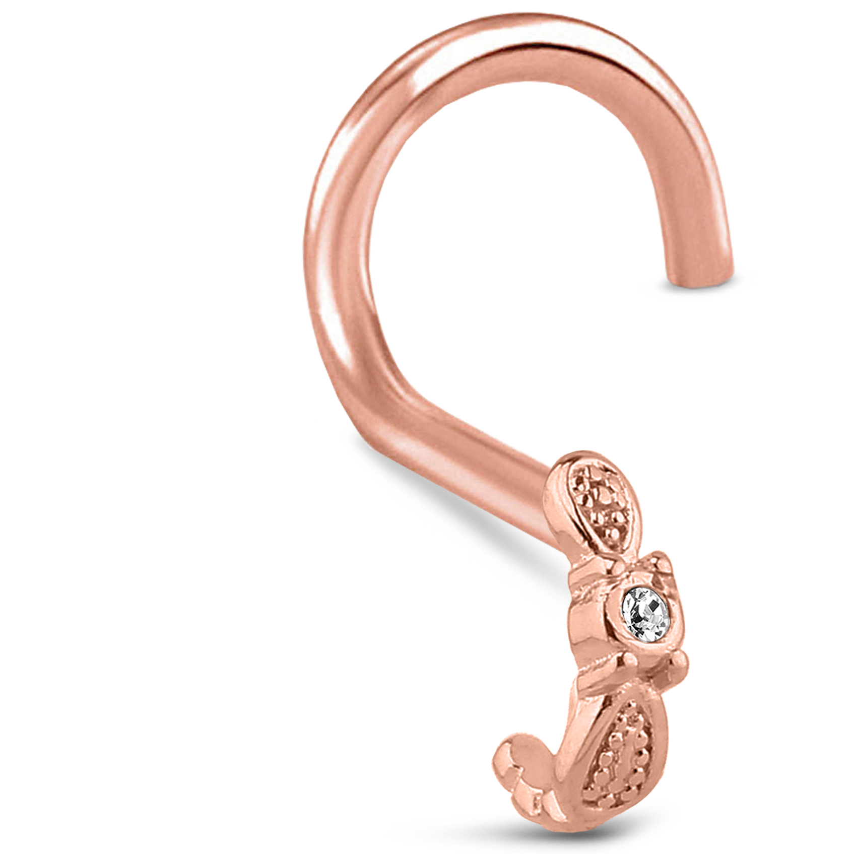 Wing Nose Hugger 316L Surgical Steel Stud 20G