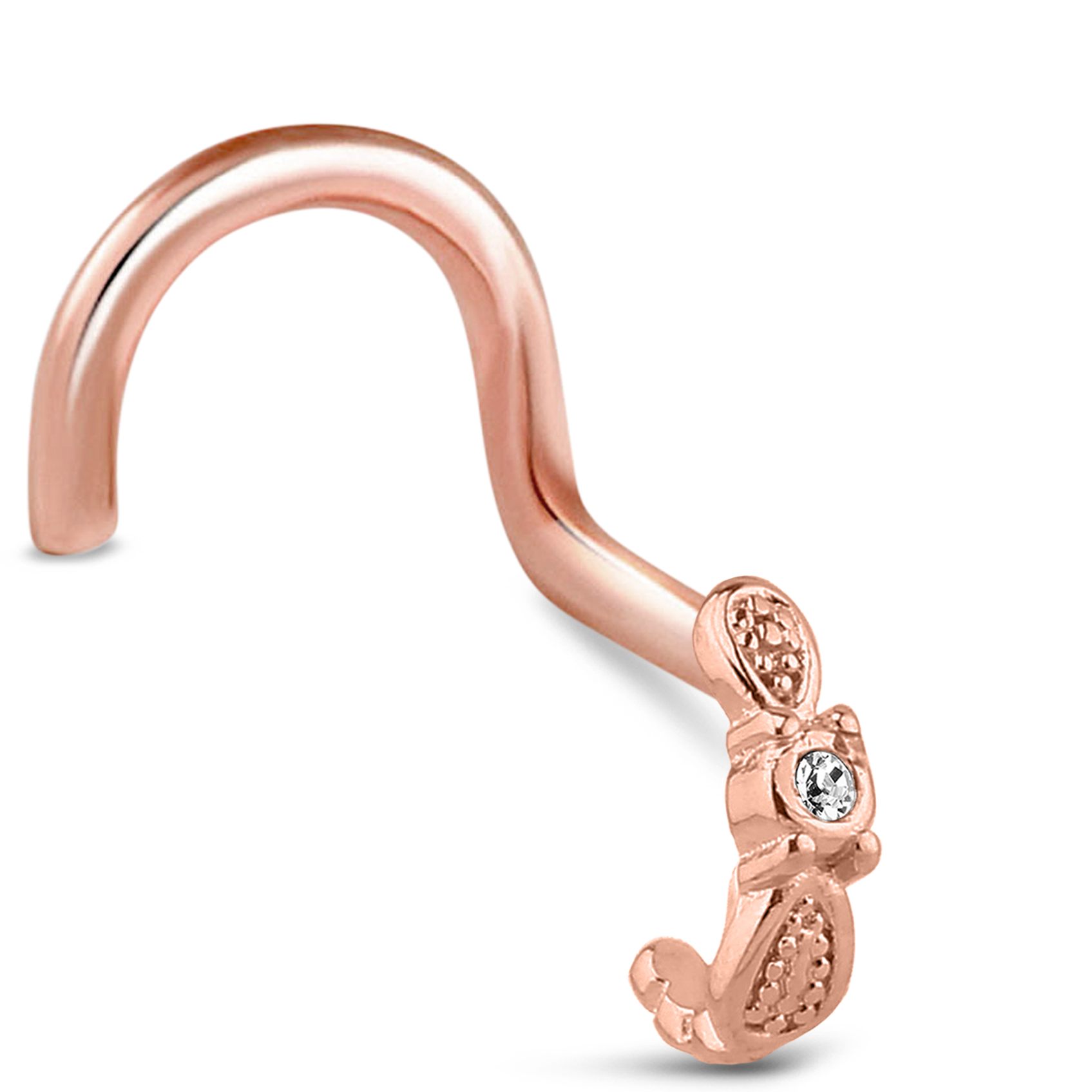 Wing Nose Hugger 316L Surgical Steel Stud 20G