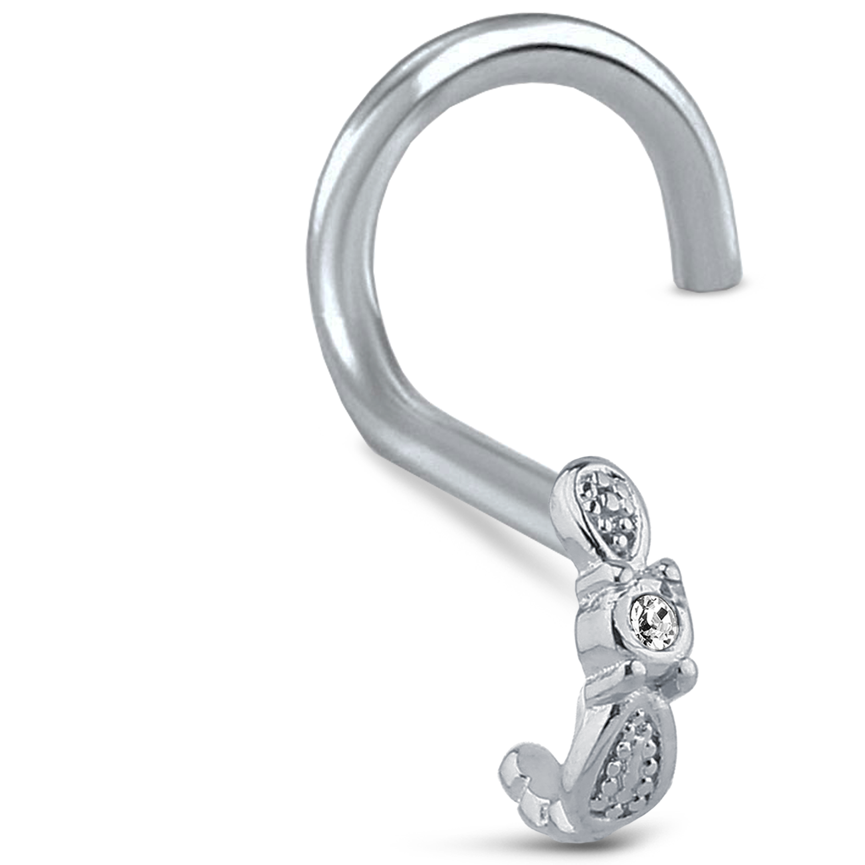 Wing Nose Hugger 316L Surgical Steel Stud 20G