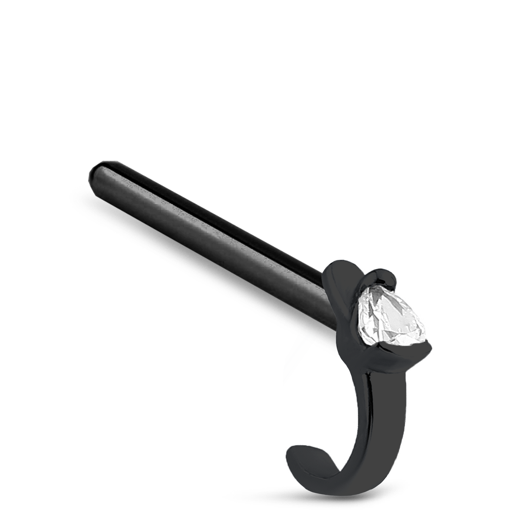 Teardrop Nose Hugger Stud 316L Surgical Steel 20G