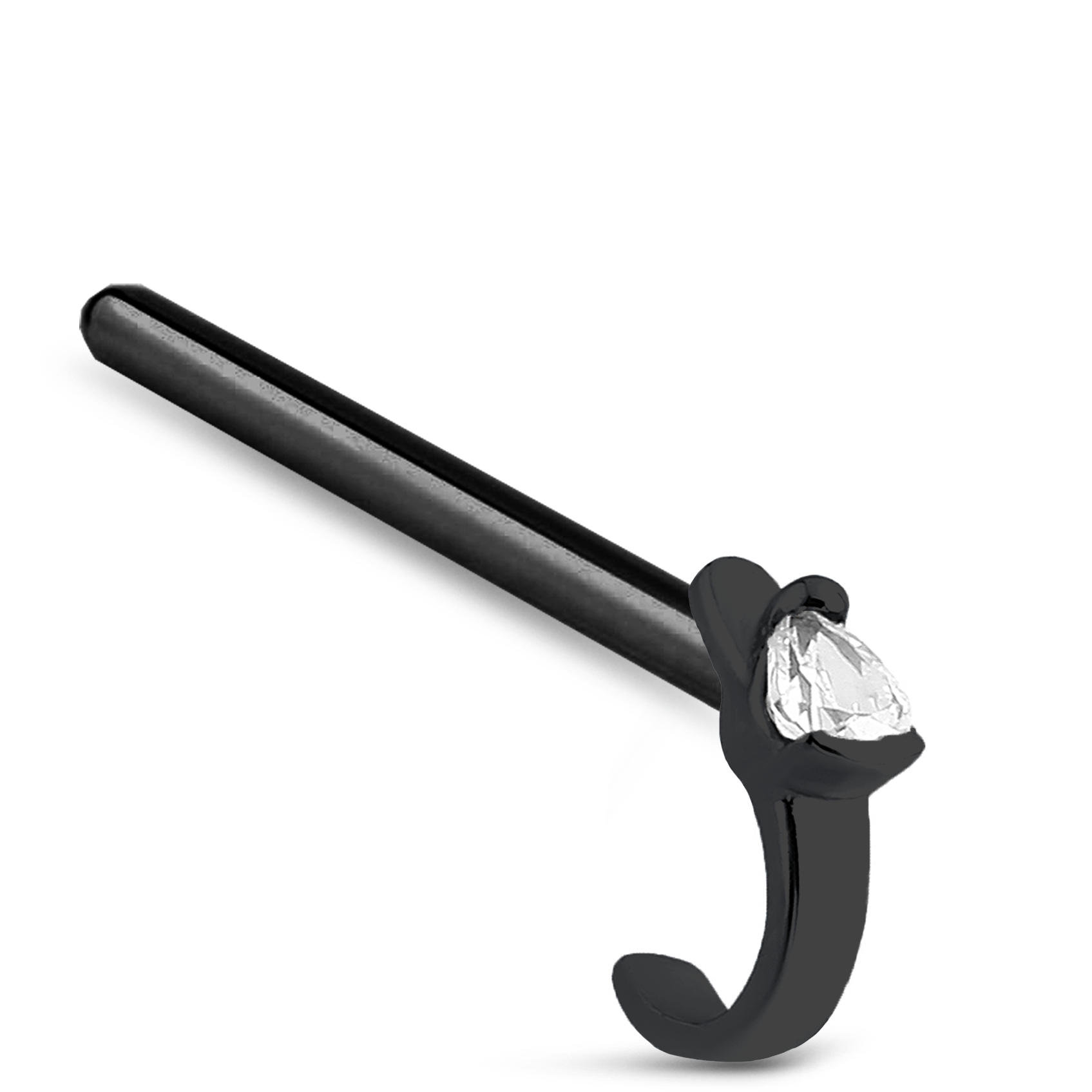 Teardrop Nose Hugger Stud 316L Surgical Steel 20G