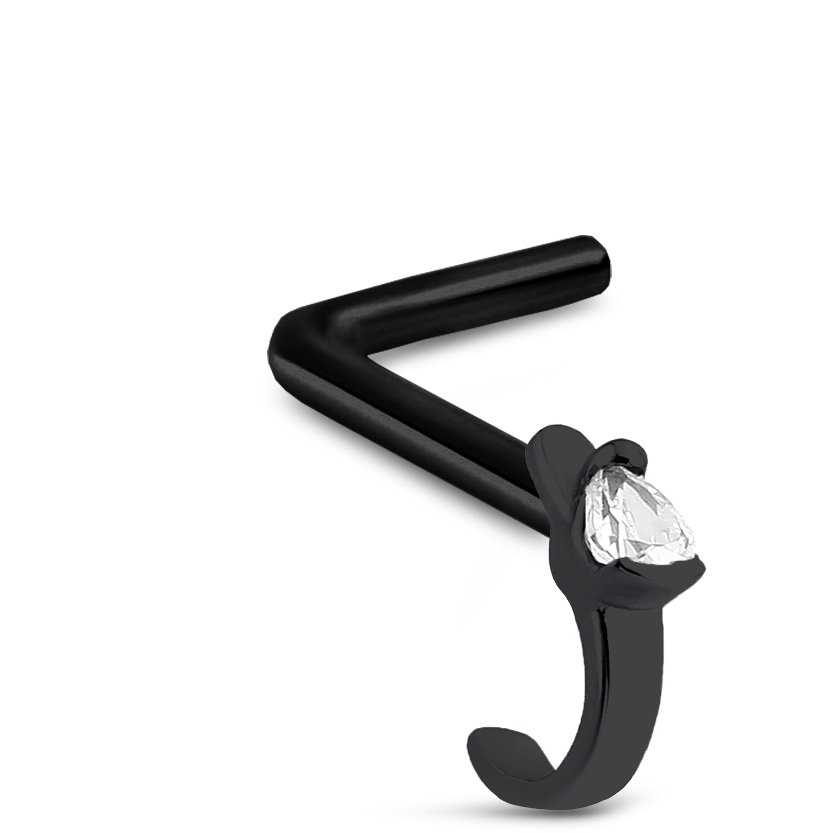 Teardrop Nose Hugger Stud 316L Surgical Steel 20G