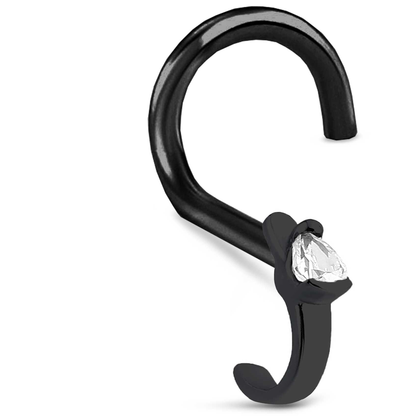 Teardrop Nose Hugger Stud 316L Surgical Steel 20G