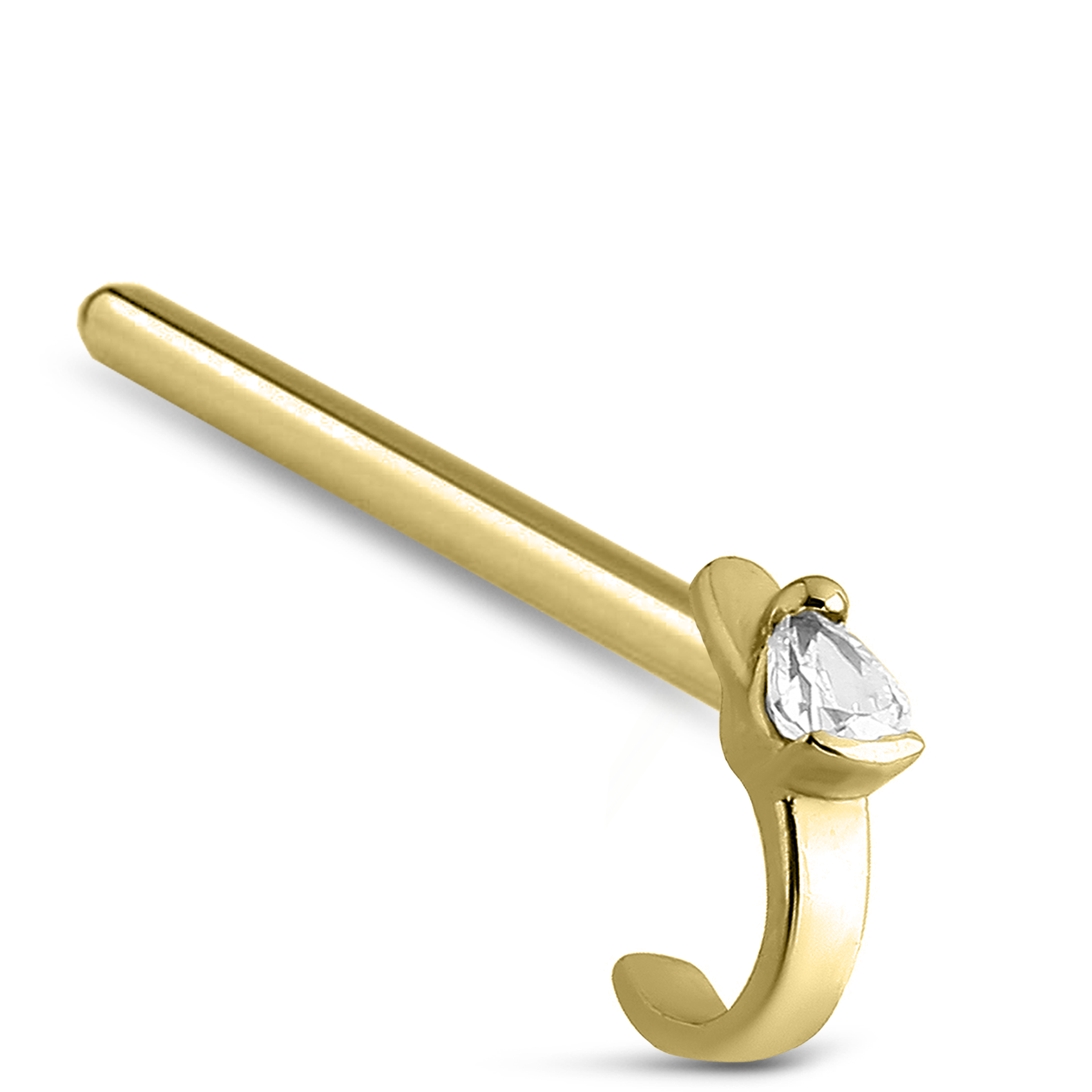 Teardrop Nose Hugger Stud 316L Surgical Steel 20G