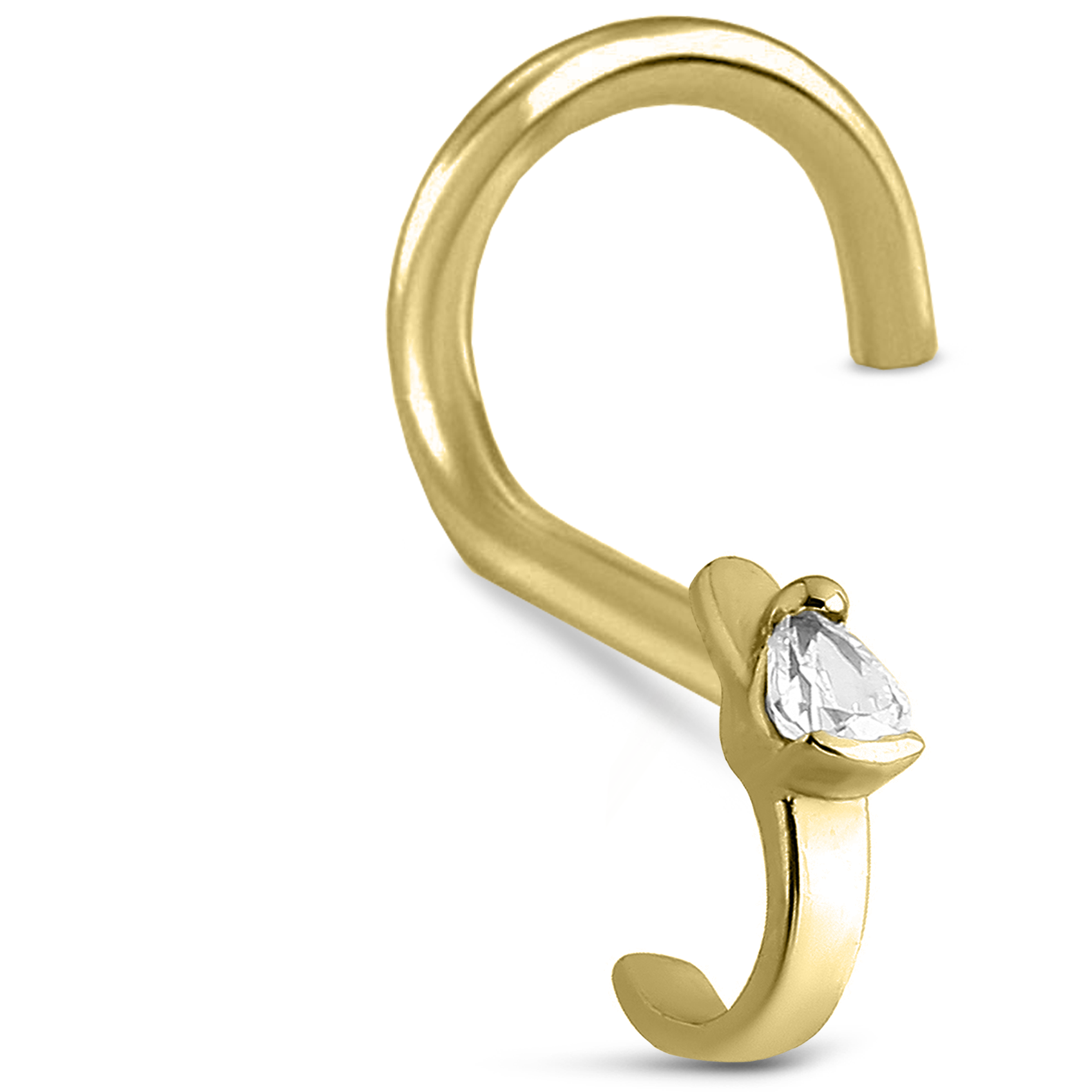 Teardrop Nose Hugger Stud 316L Surgical Steel 20G