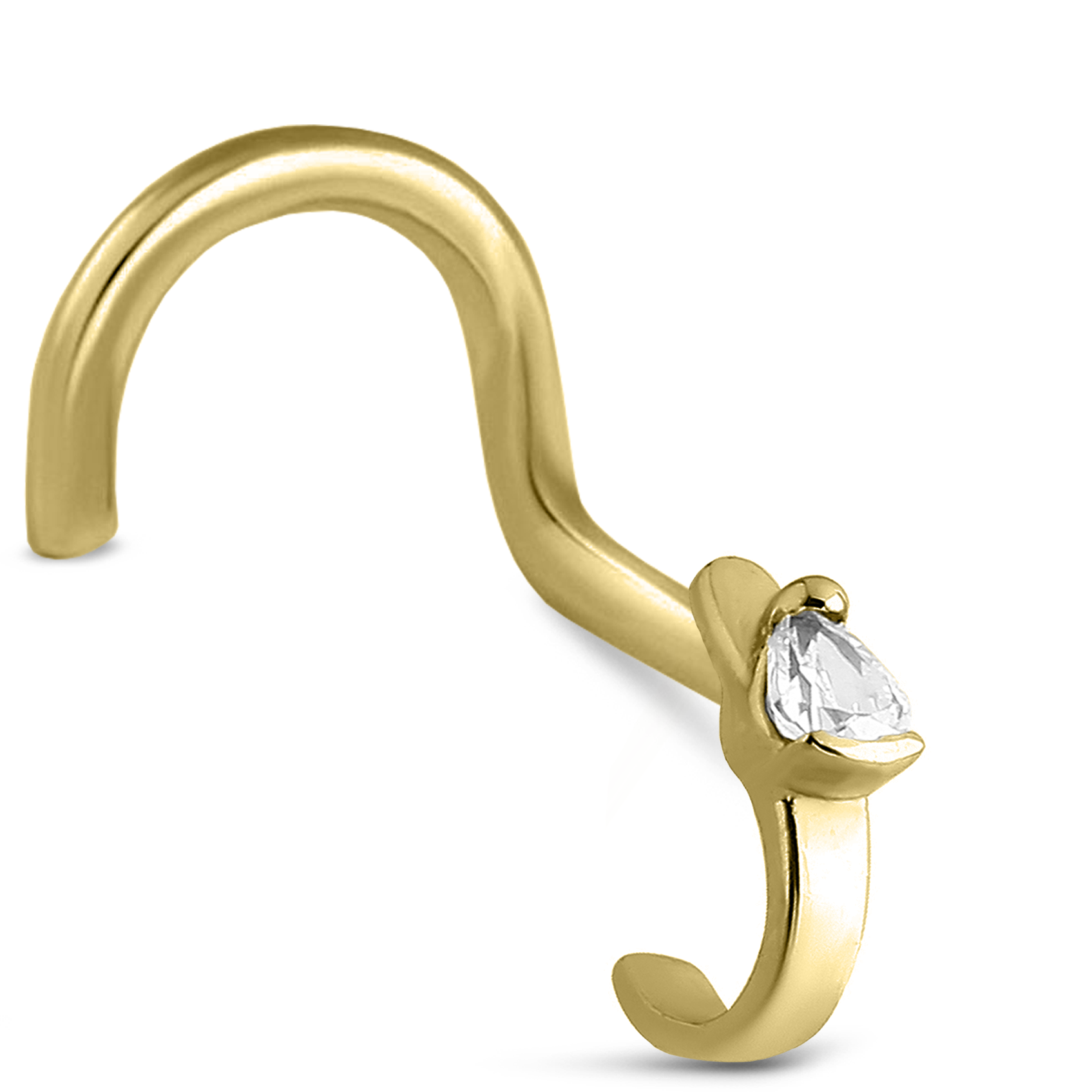 Teardrop Nose Hugger Stud 316L Surgical Steel 20G