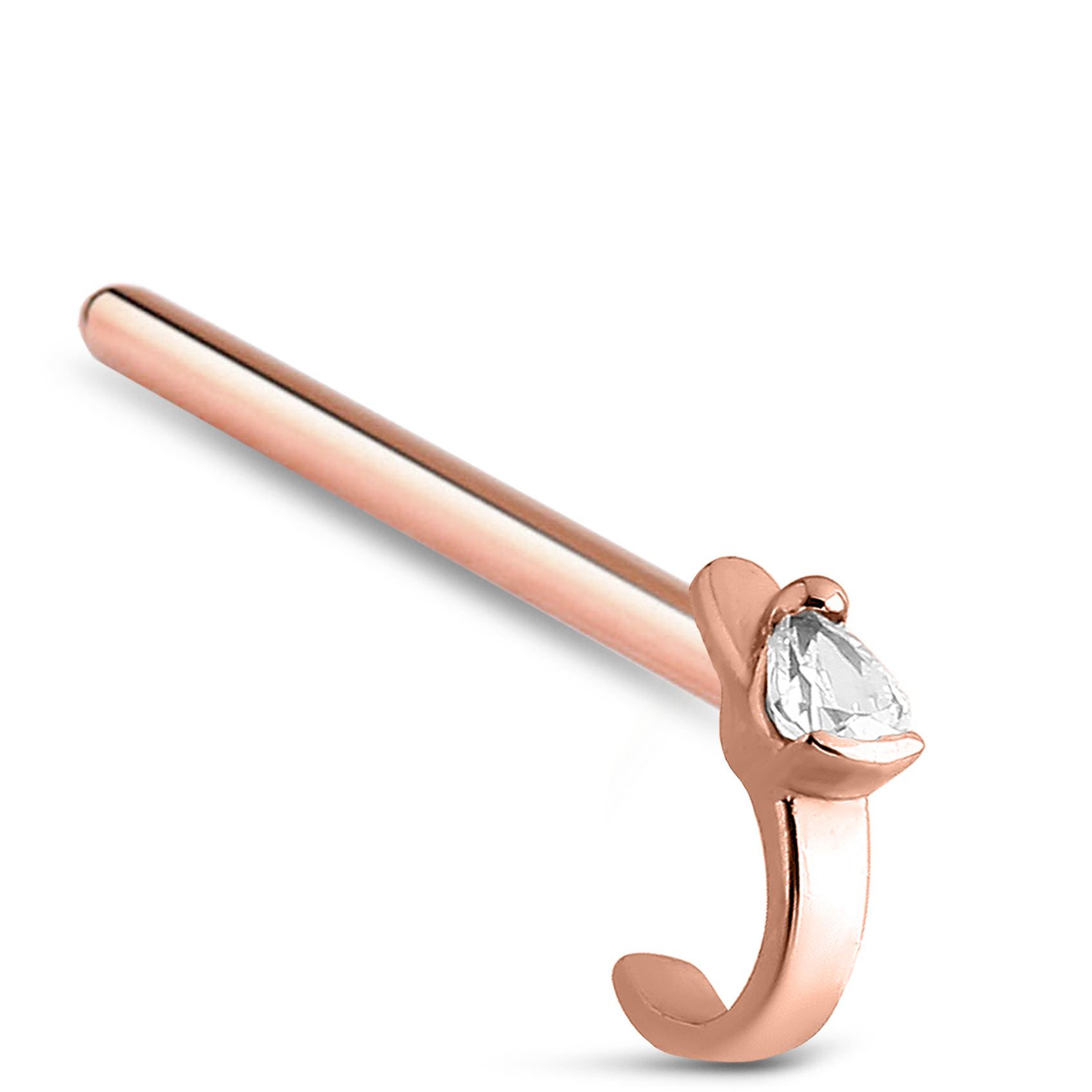 Teardrop Nose Hugger Stud 316L Surgical Steel 20G