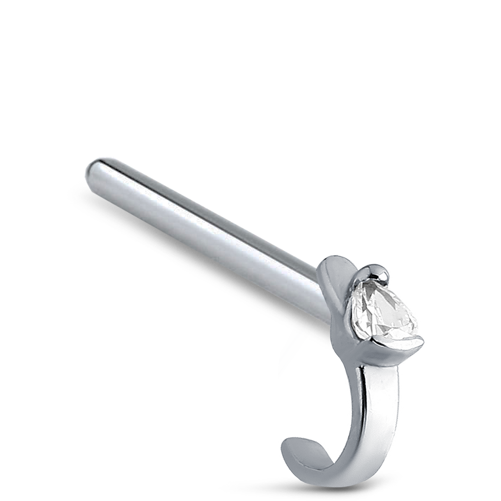 Teardrop Nose Hugger Stud 316L Surgical Steel 20G