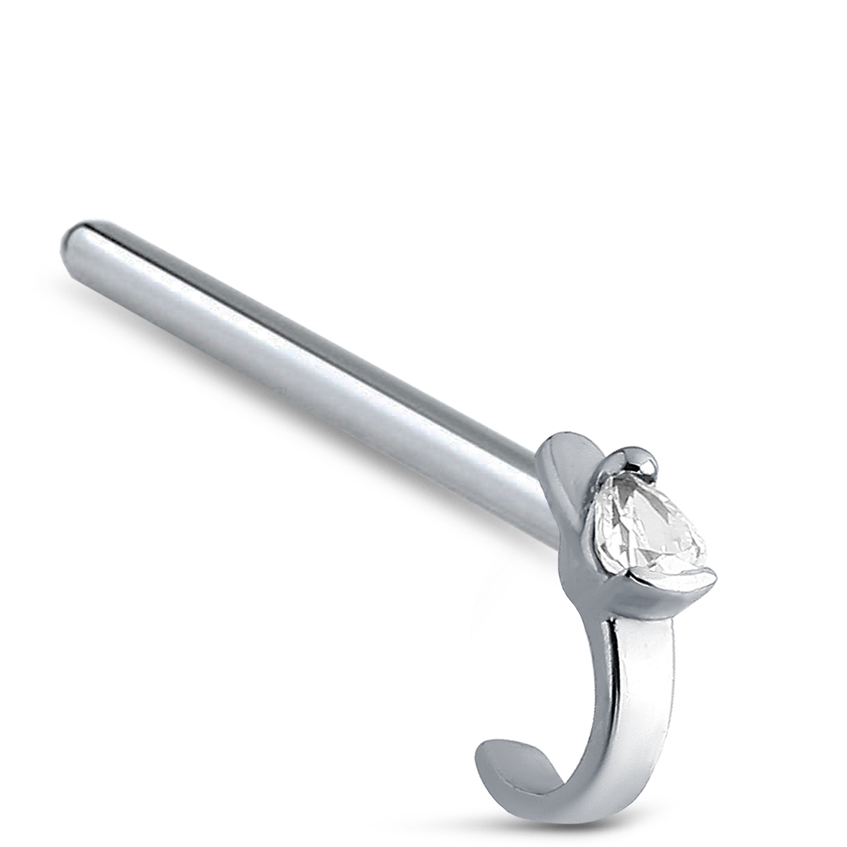 Teardrop Nose Hugger Stud 316L Surgical Steel 20G