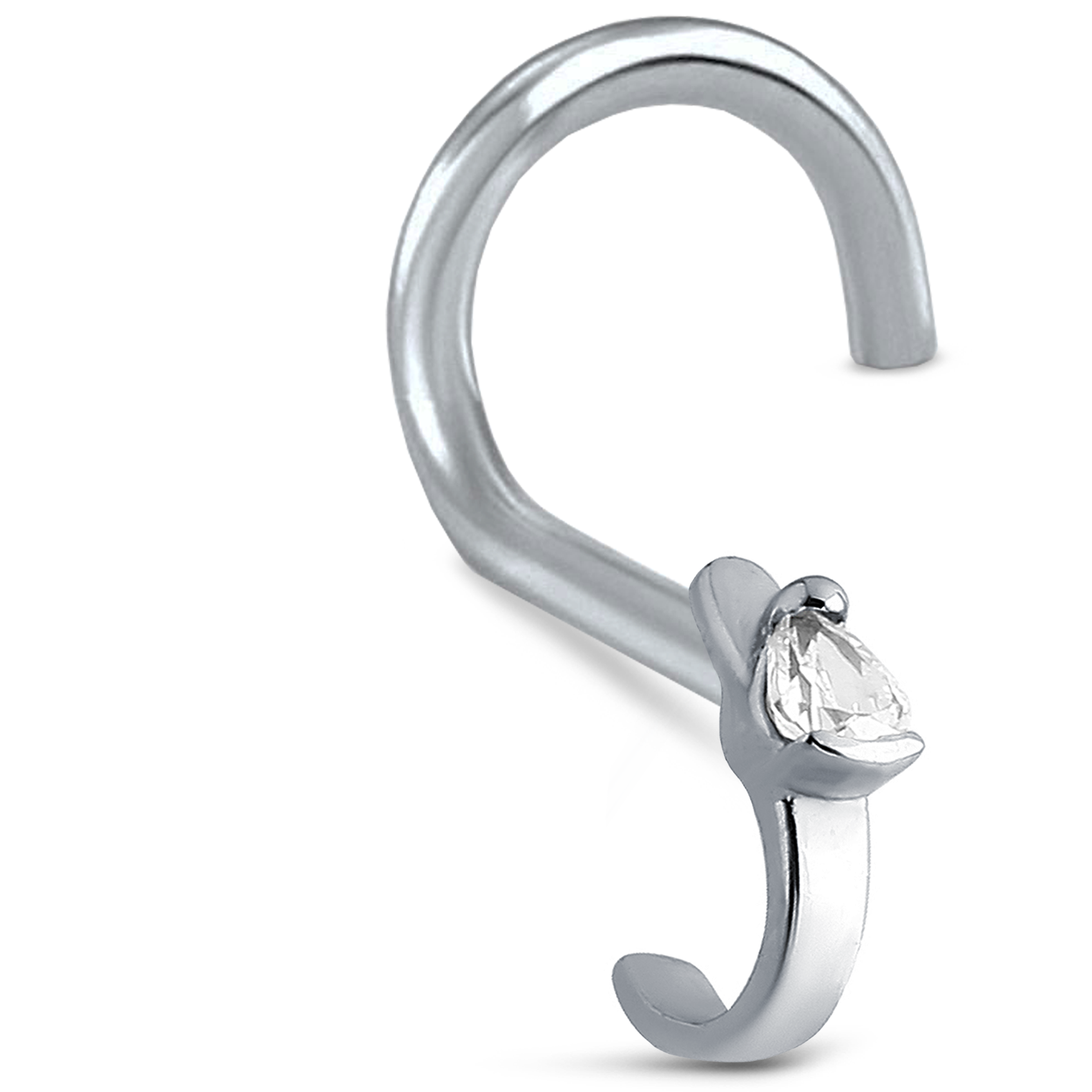 Teardrop Nose Hugger Stud 316L Surgical Steel 20G