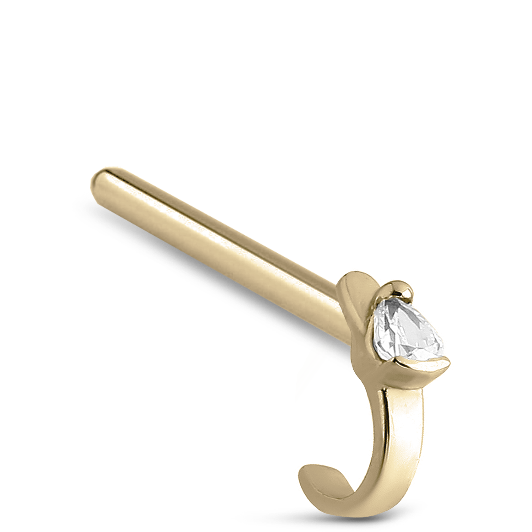 Teardrop Nose Hugger Stud 316L Surgical Steel 20G