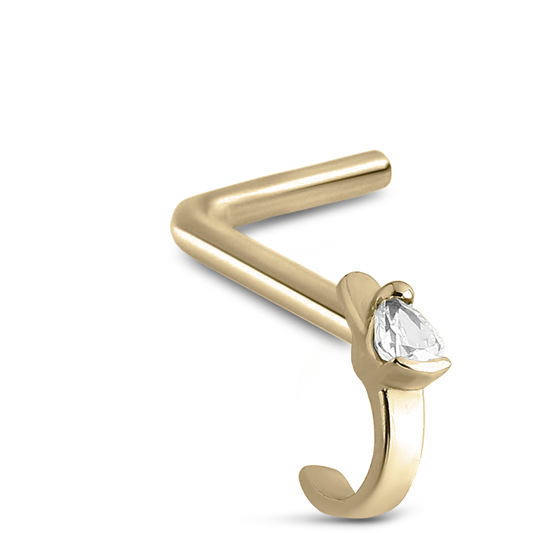 Teardrop Nose Hugger Stud 316L Surgical Steel 20G