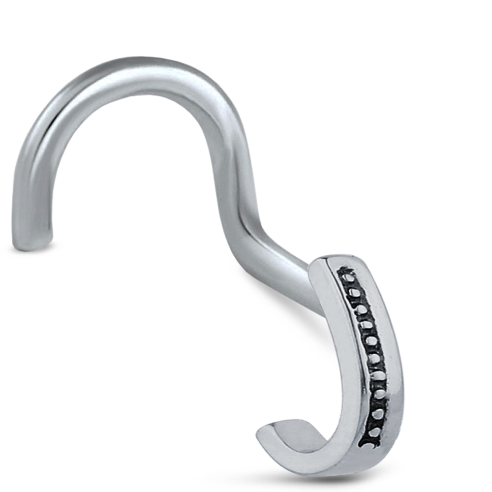 Surgical Steel studded Nose Hugger right nose screw