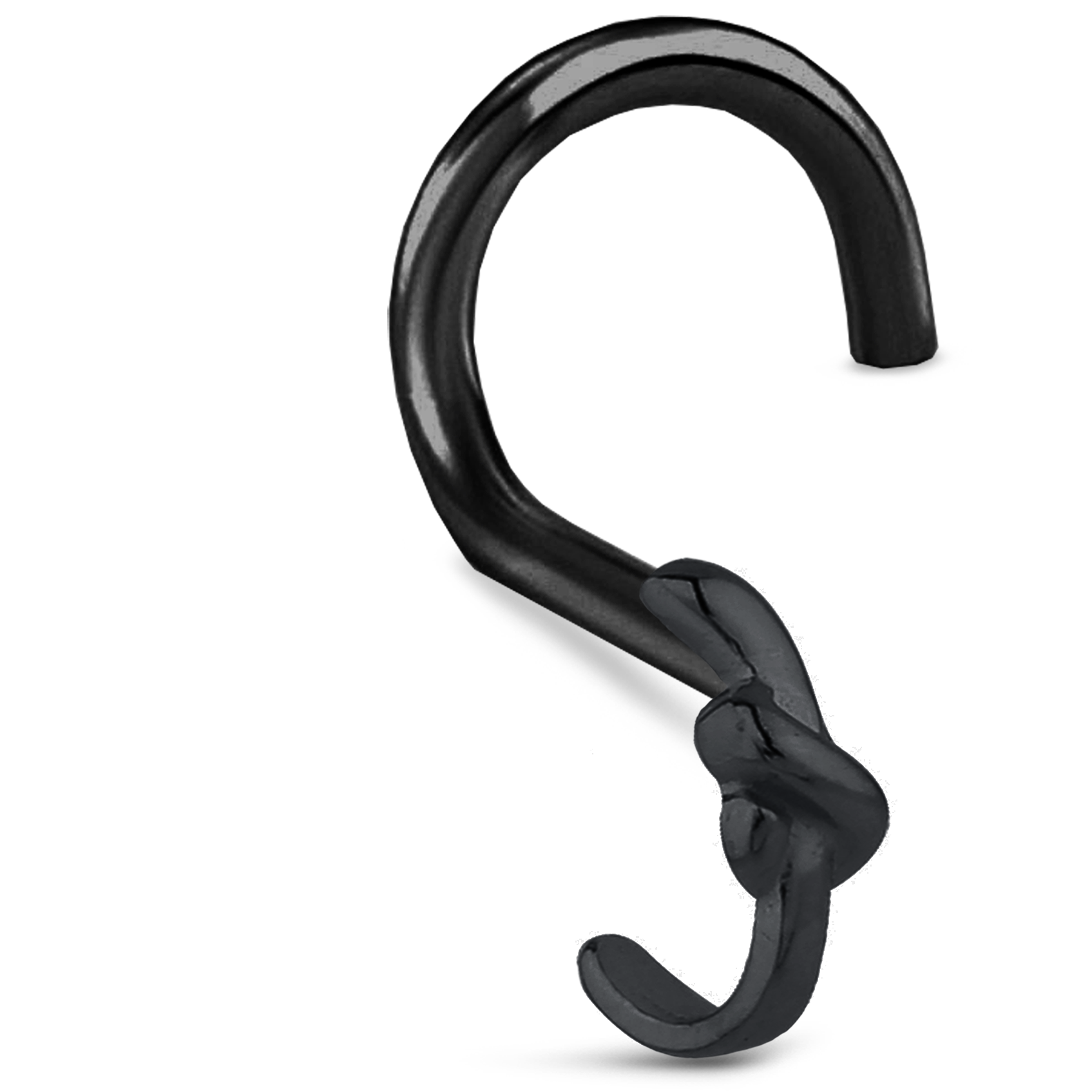 Tie Knot Nose Hugger Stud Ring 316L Surgical Steel 20G