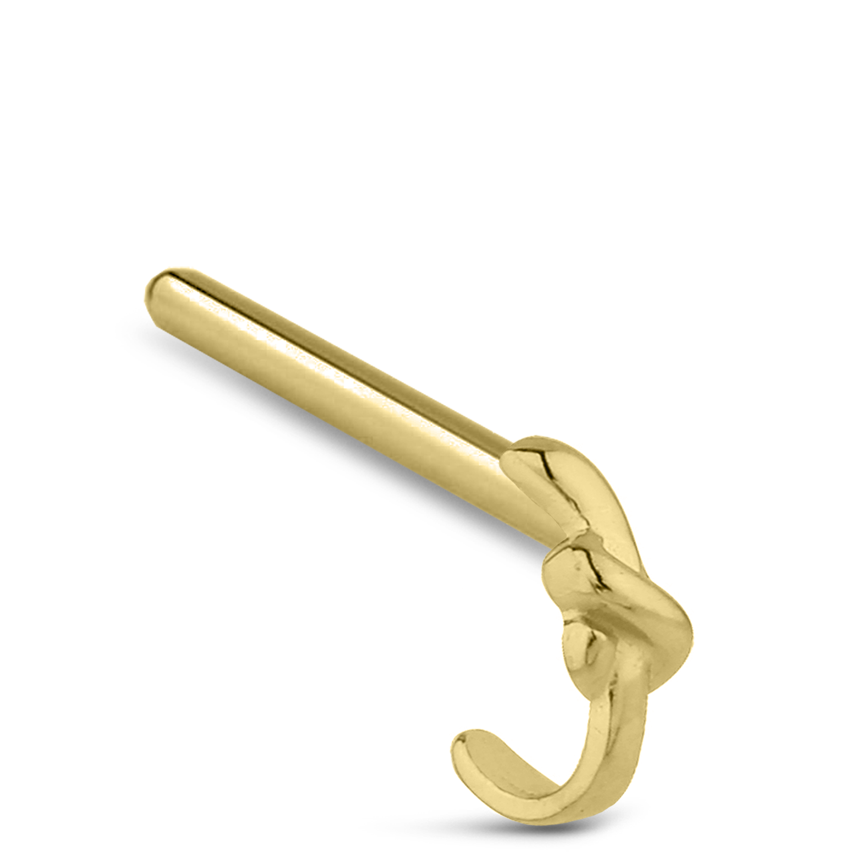 Tie Knot Nose Hugger Stud Ring 316L Surgical Steel 20G