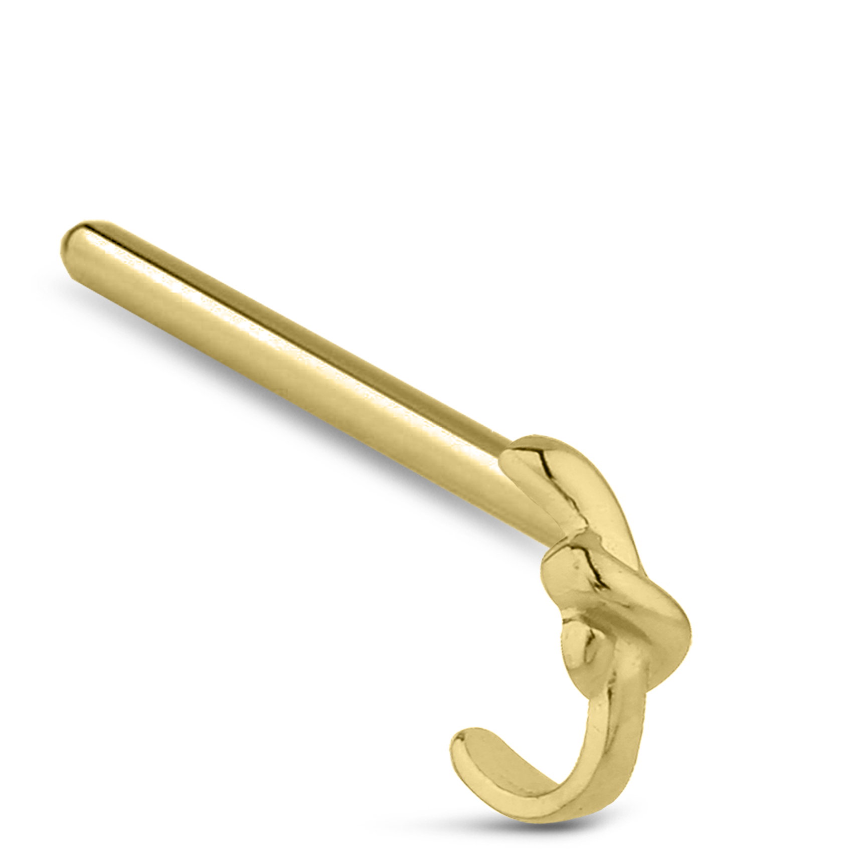 Tie Knot Nose Hugger Stud Ring 316L Surgical Steel 20G