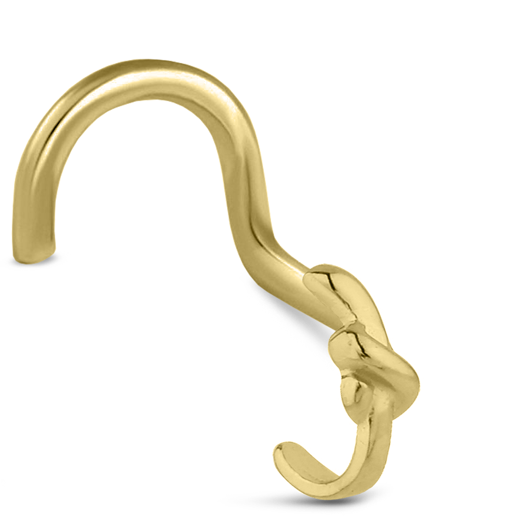 Tie Knot Nose Hugger Stud Ring 316L Surgical Steel 20G