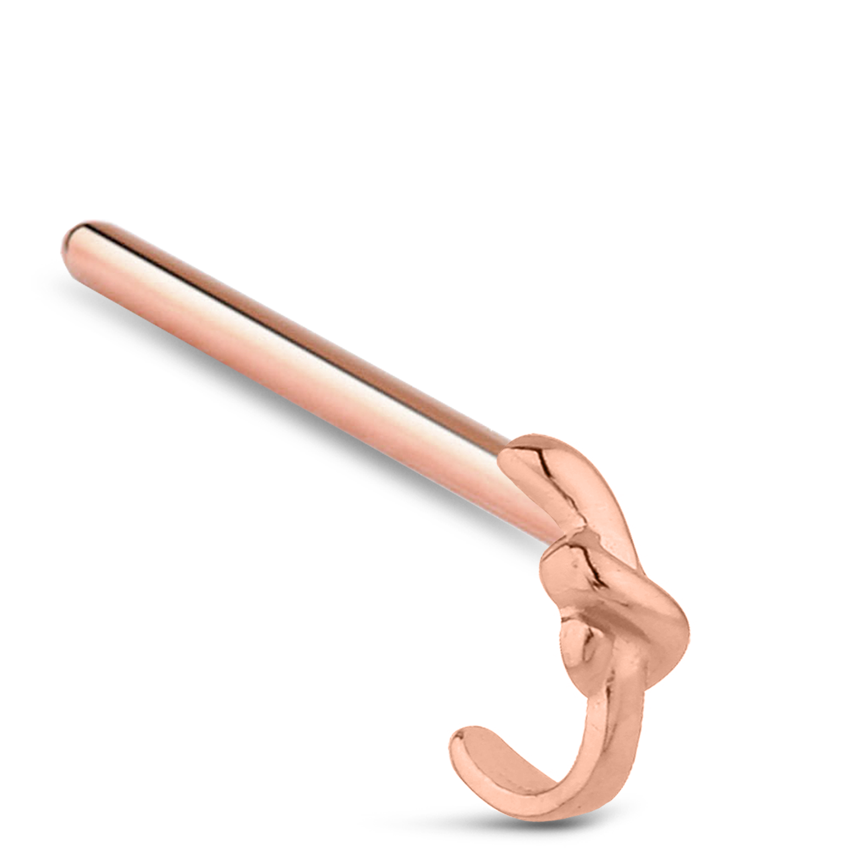 Tie Knot Nose Hugger Stud Ring 316L Surgical Steel 20G